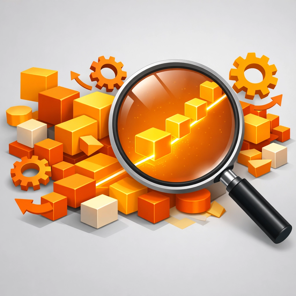 Illustration of a professional workflow audit identifying strategic AI integration points in print production.