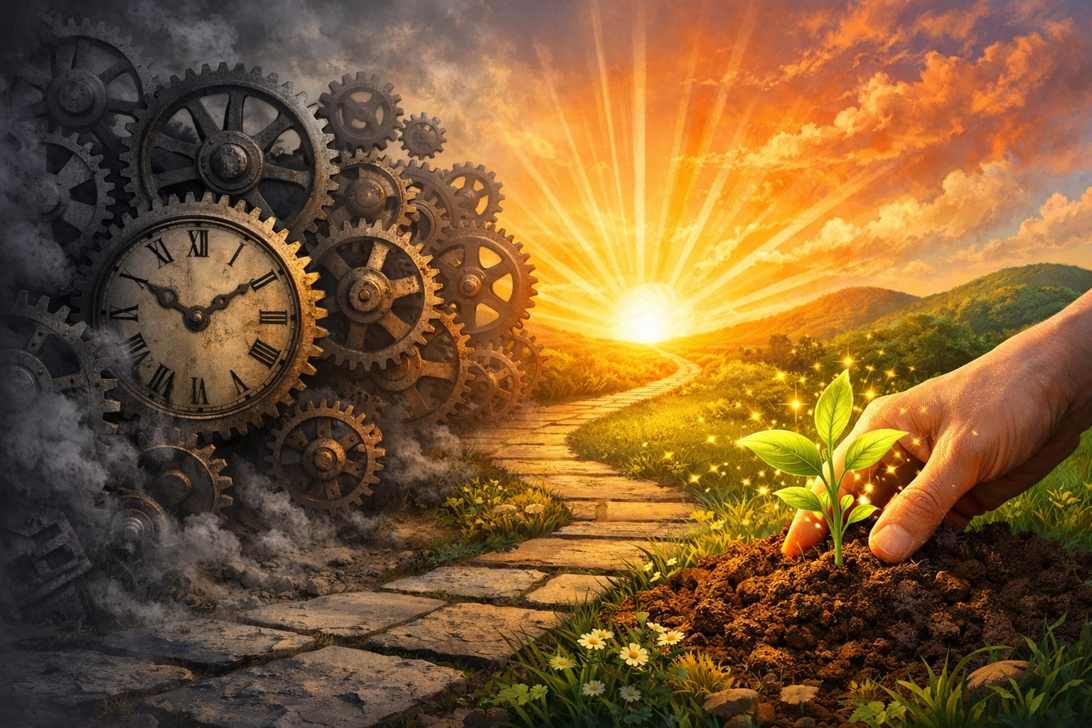 Conceptual art showing the shift from traditional time-based metrics to successful customer experience outcomes.