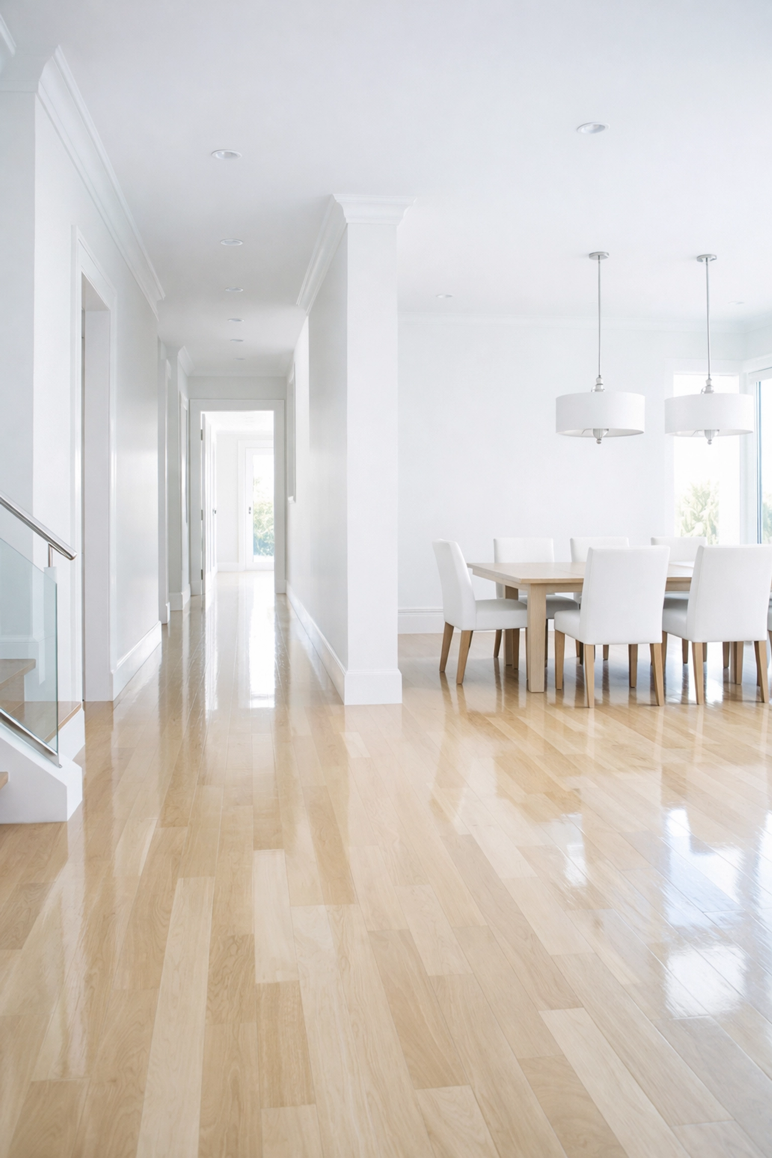 Gleaming floors and spotless walls in a vacant house after a specialized move-in Milton home cleaning.
