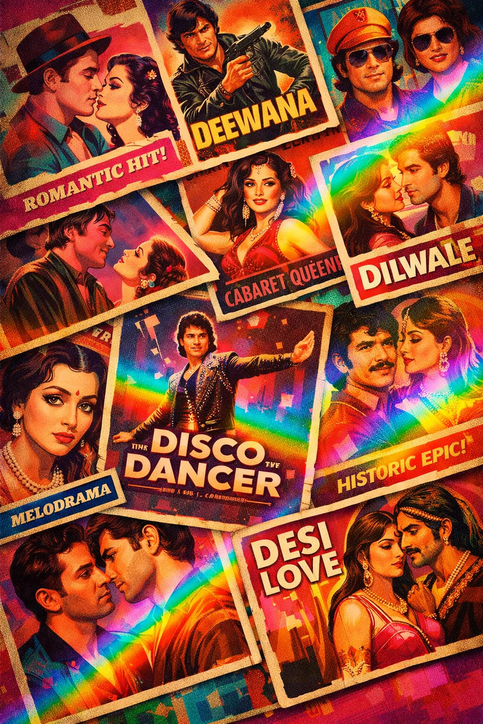 Bollywood movie posters showing evolution of LGBTQ+ representation in Indian cinema history