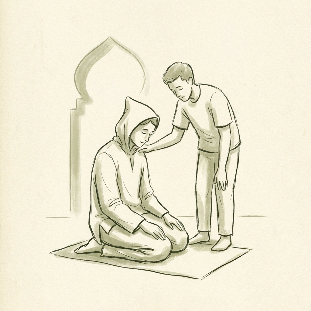 Two men in intimate moment showing trust and vulnerability in MM pup play relationship