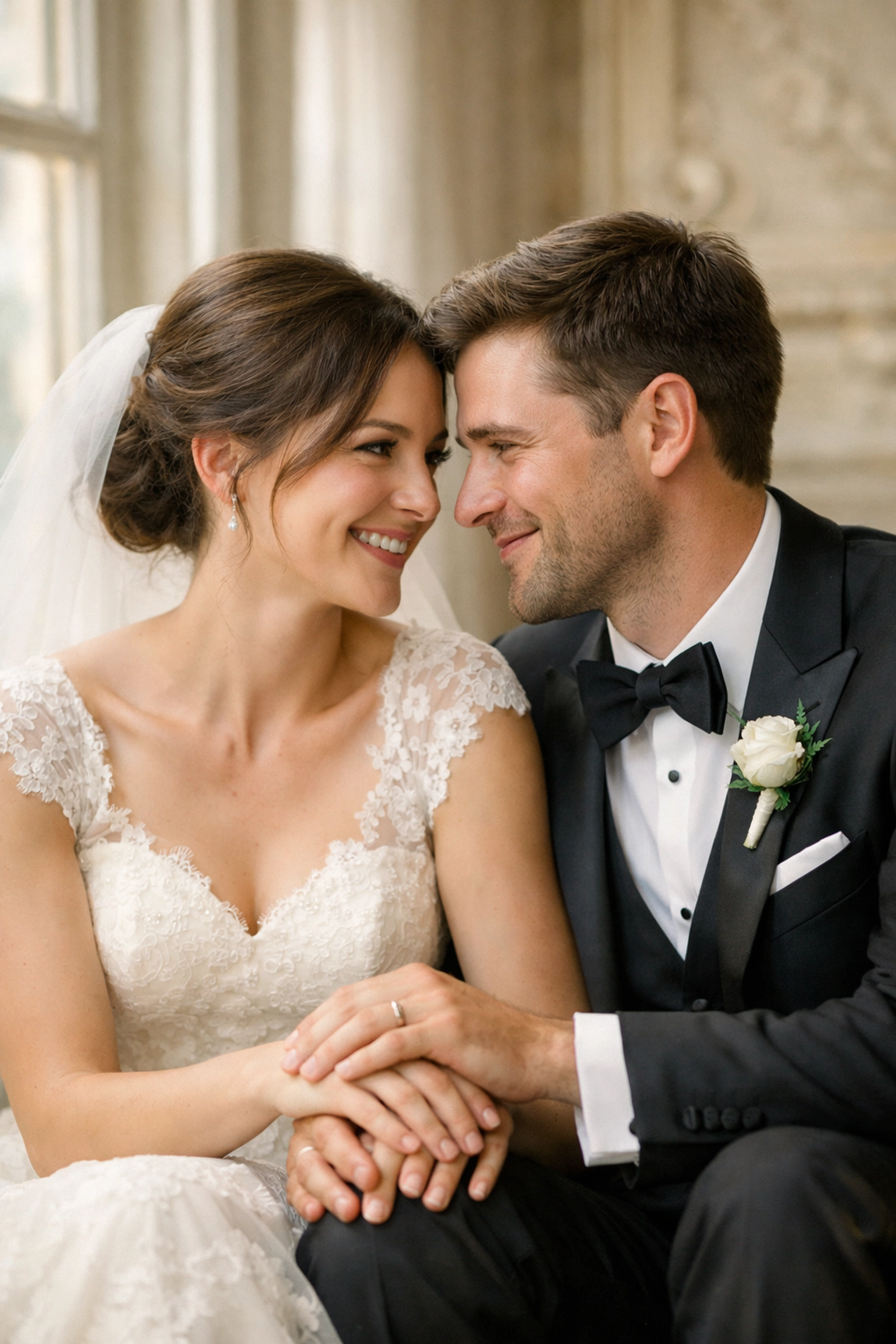 Bride and groom intimate moment captured by Pennsylvania documentary wedding photographer