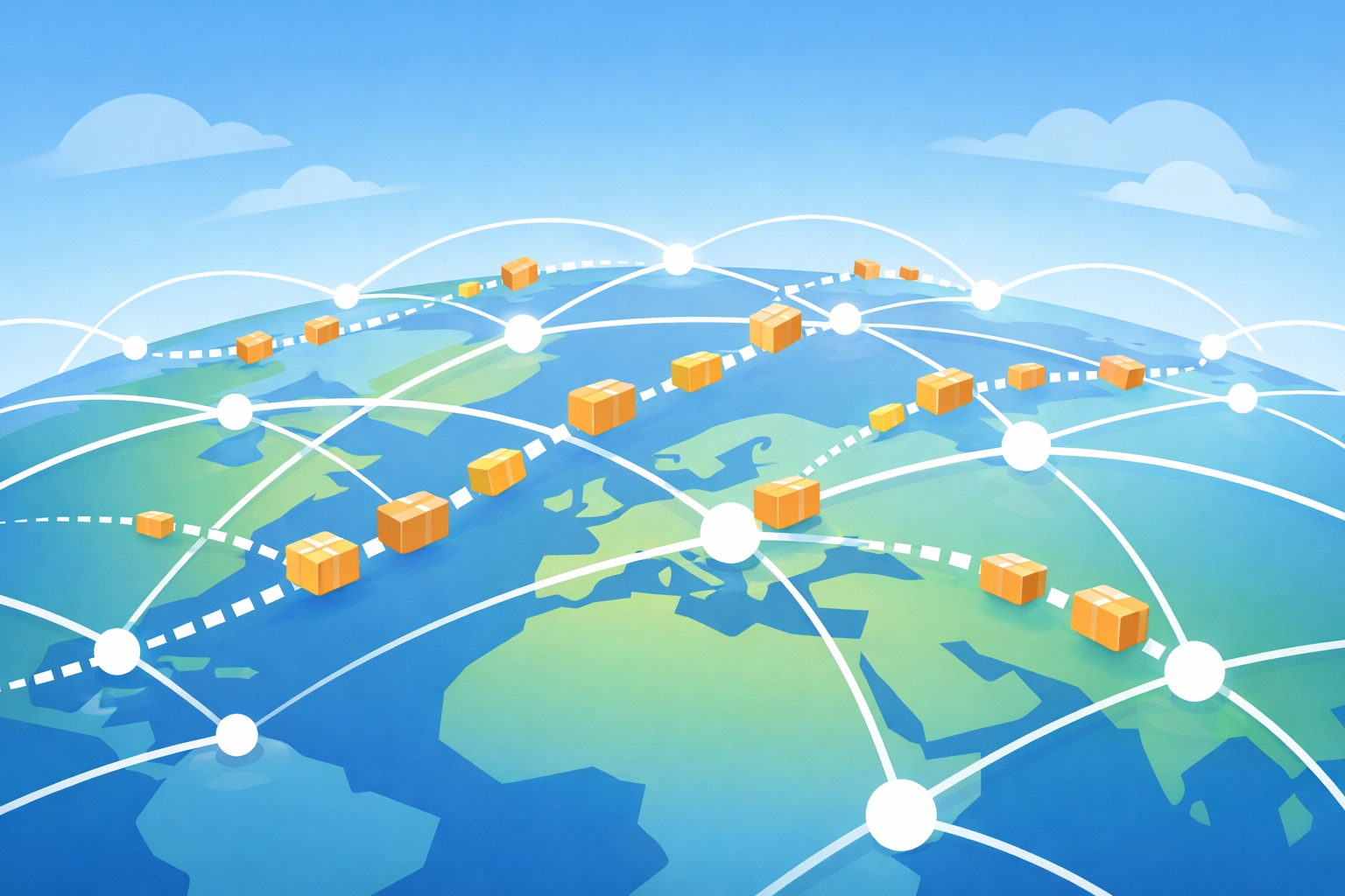 eBay's global e-commerce marketplace network showing logistics and supply chain connections