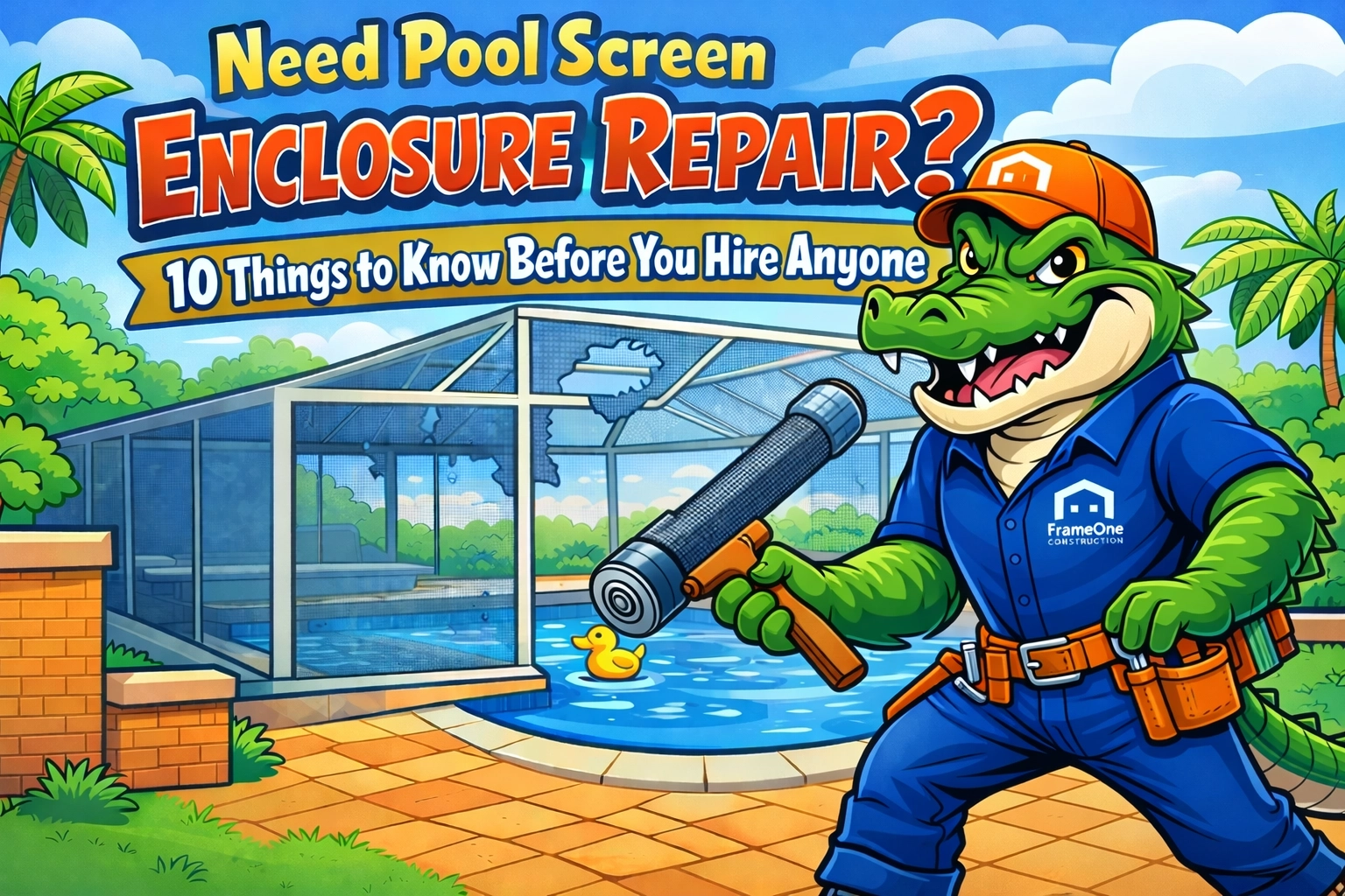[HERO] Need Pool Screen Enclosure Repair? 10 Things to Know Before You Hire Anyone