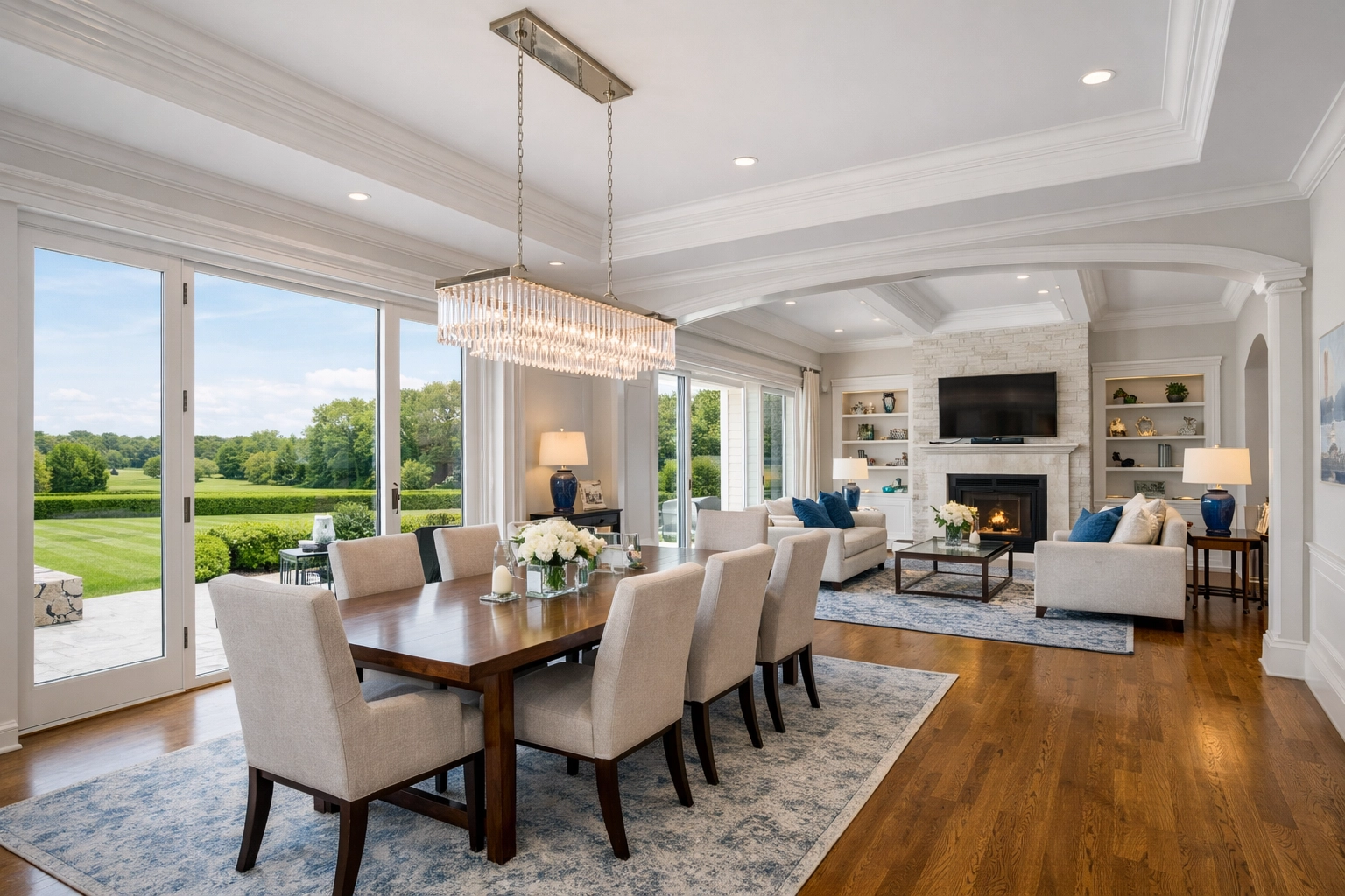 Immaculate open-concept home layout maintained by professional cleaners in West Boylston MA.