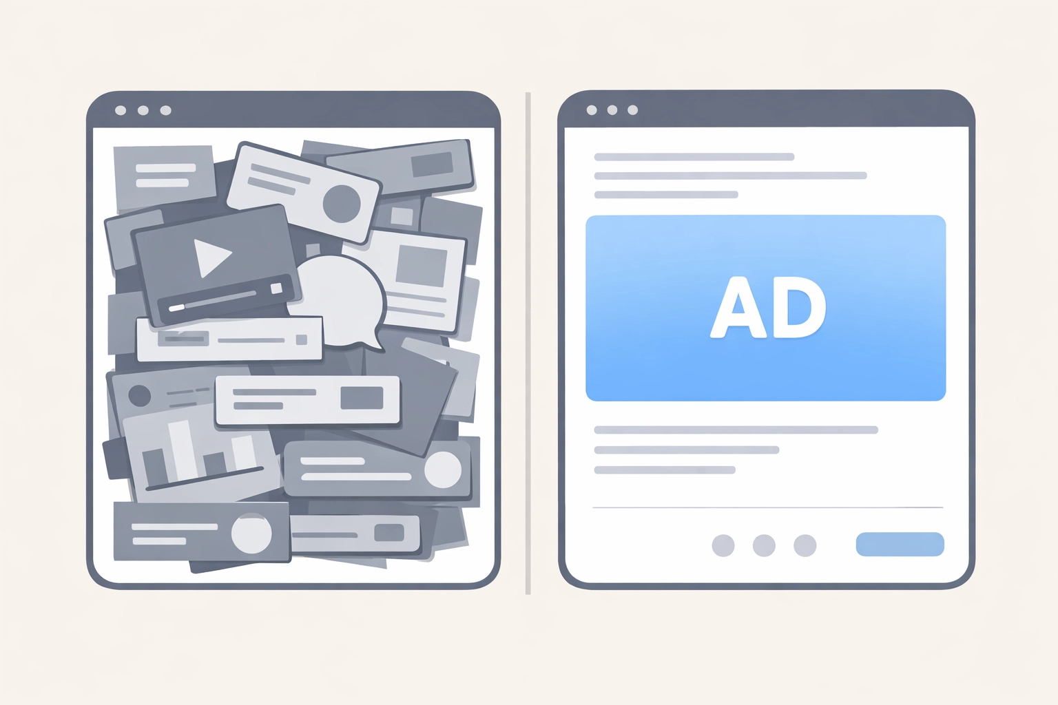 Comparison of junk impressions versus high-quality programmatic advertising for political campaigns.