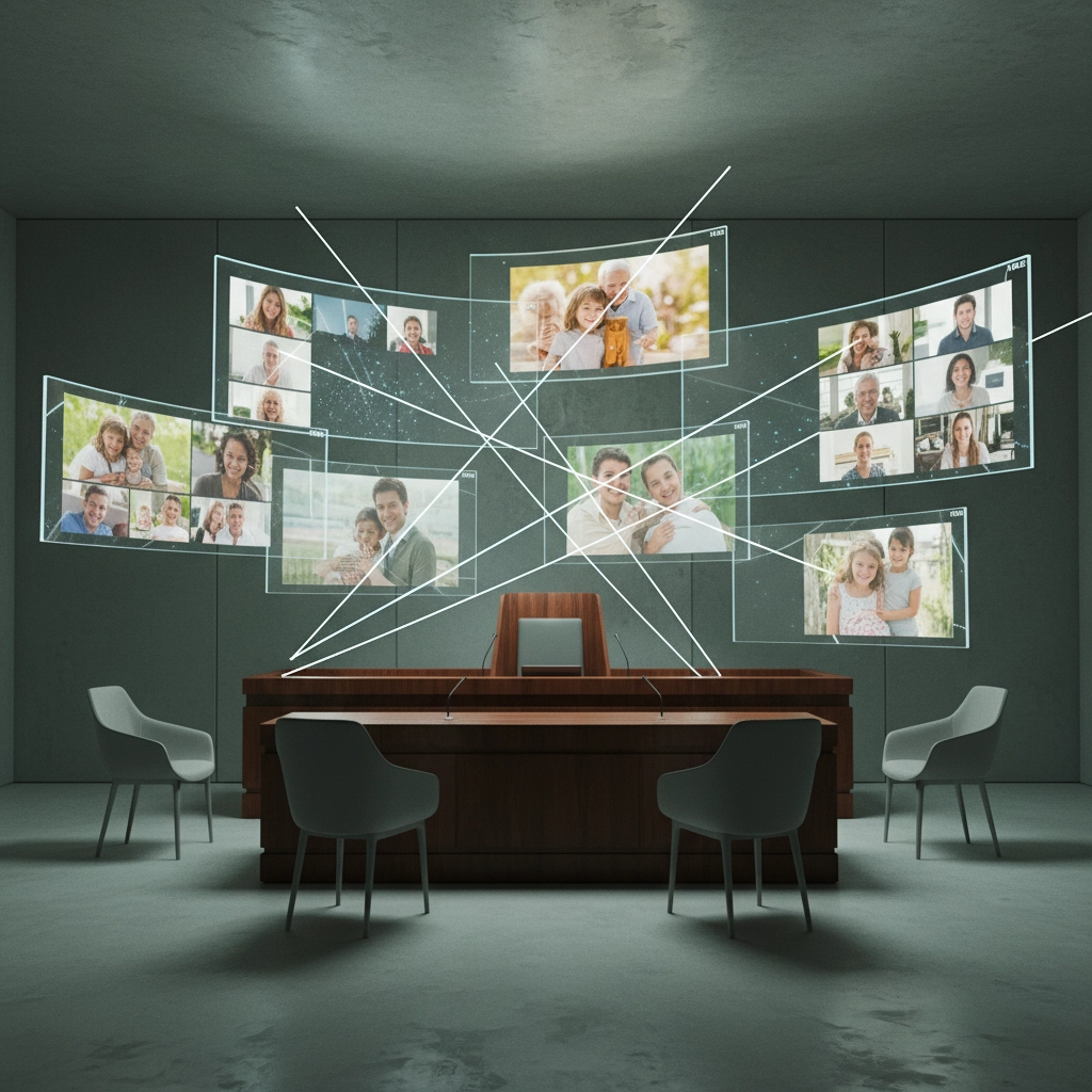 Calm phone and calendar illustration with muted greens, suggesting structured digital contact and routine