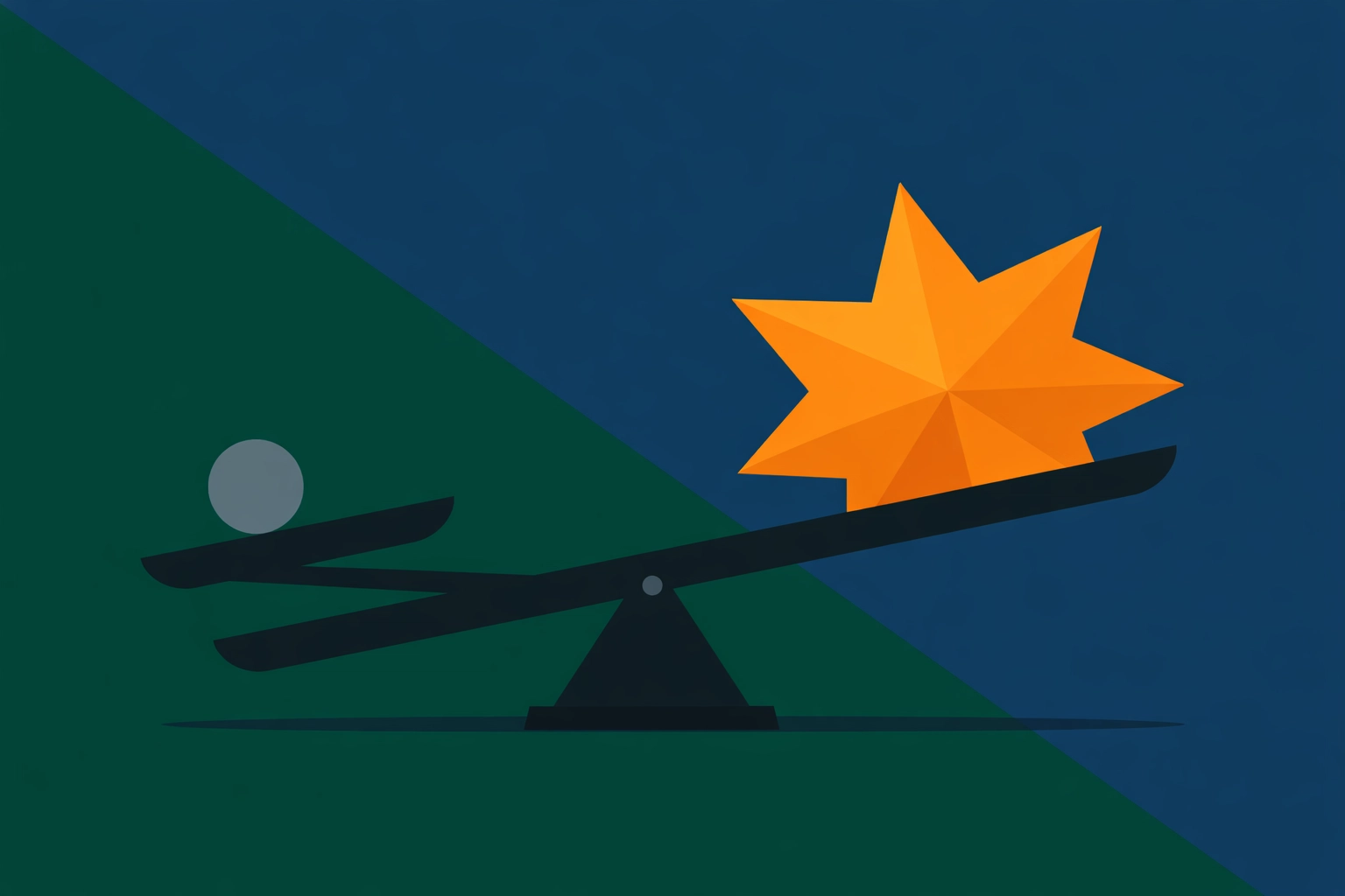 A scale showing the high value of premium landscaping services versus the risk of low-cost contractors.