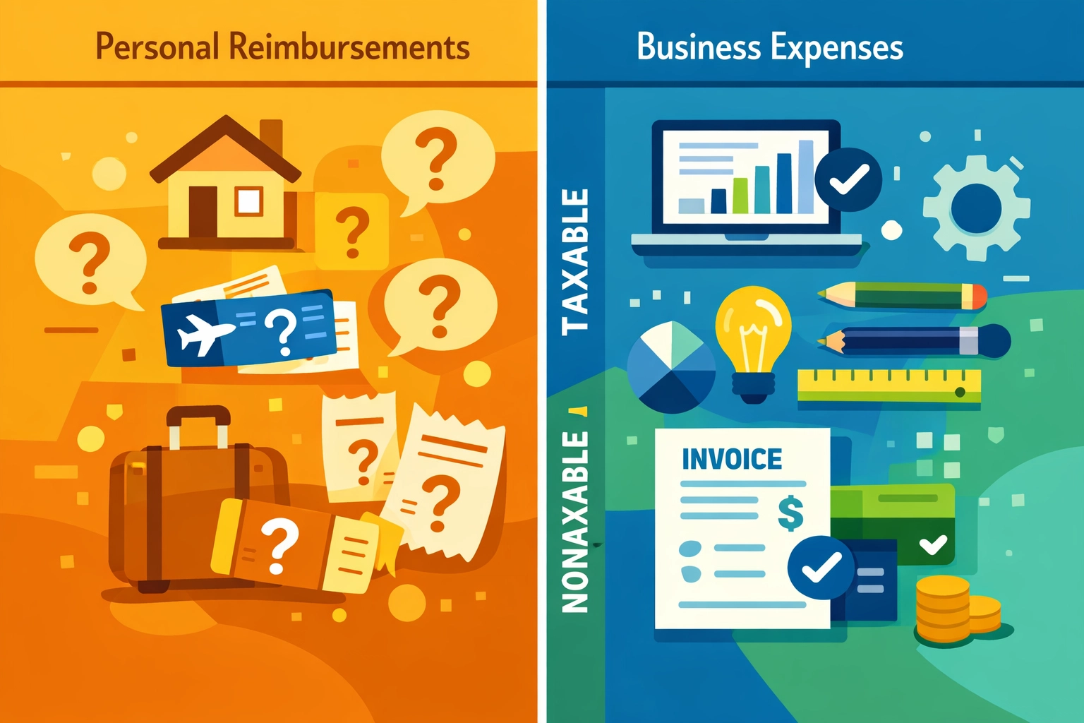 Taxable business income versus non-taxable personal reimbursements on payment apps