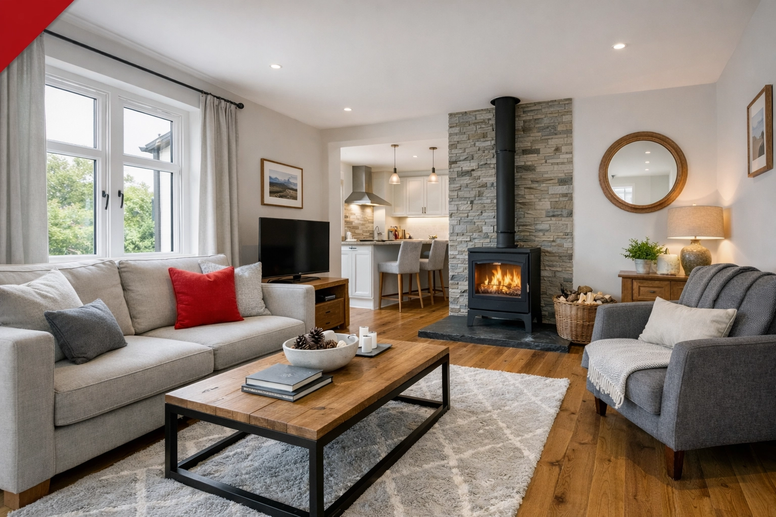 Modern renovated Scottish property interior showing quality features for estate valuation