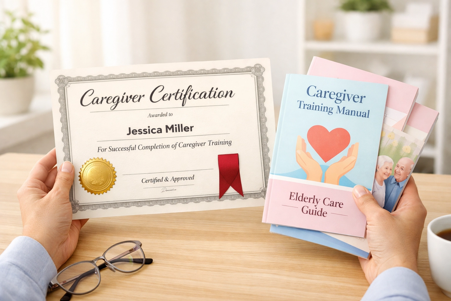 Dementia care certification documents showing staff qualifications for memory care in Sarasota
