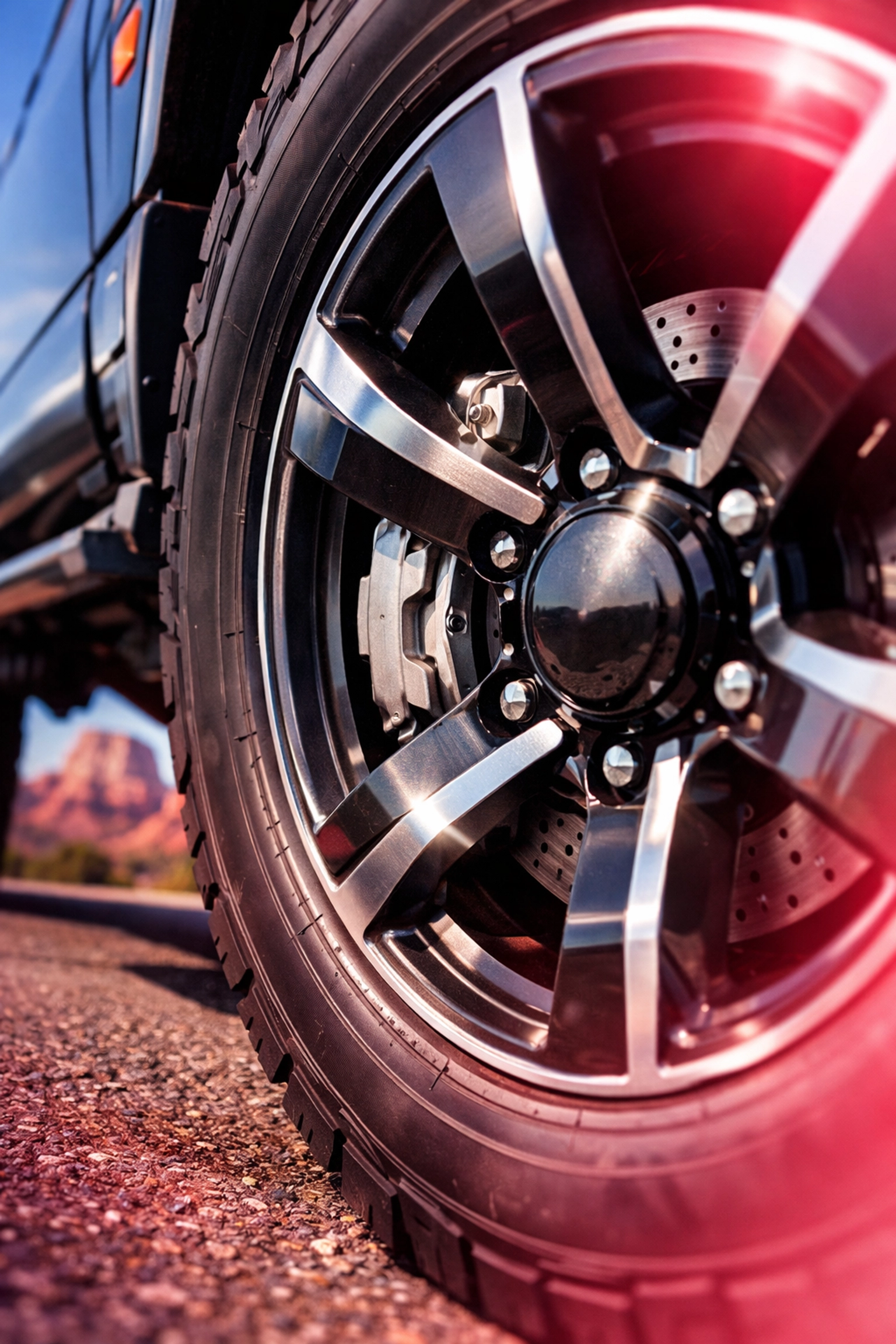 Detailed work truck brake assembly and rotor for diesel repair services in the Cottonwood Verde Valley.