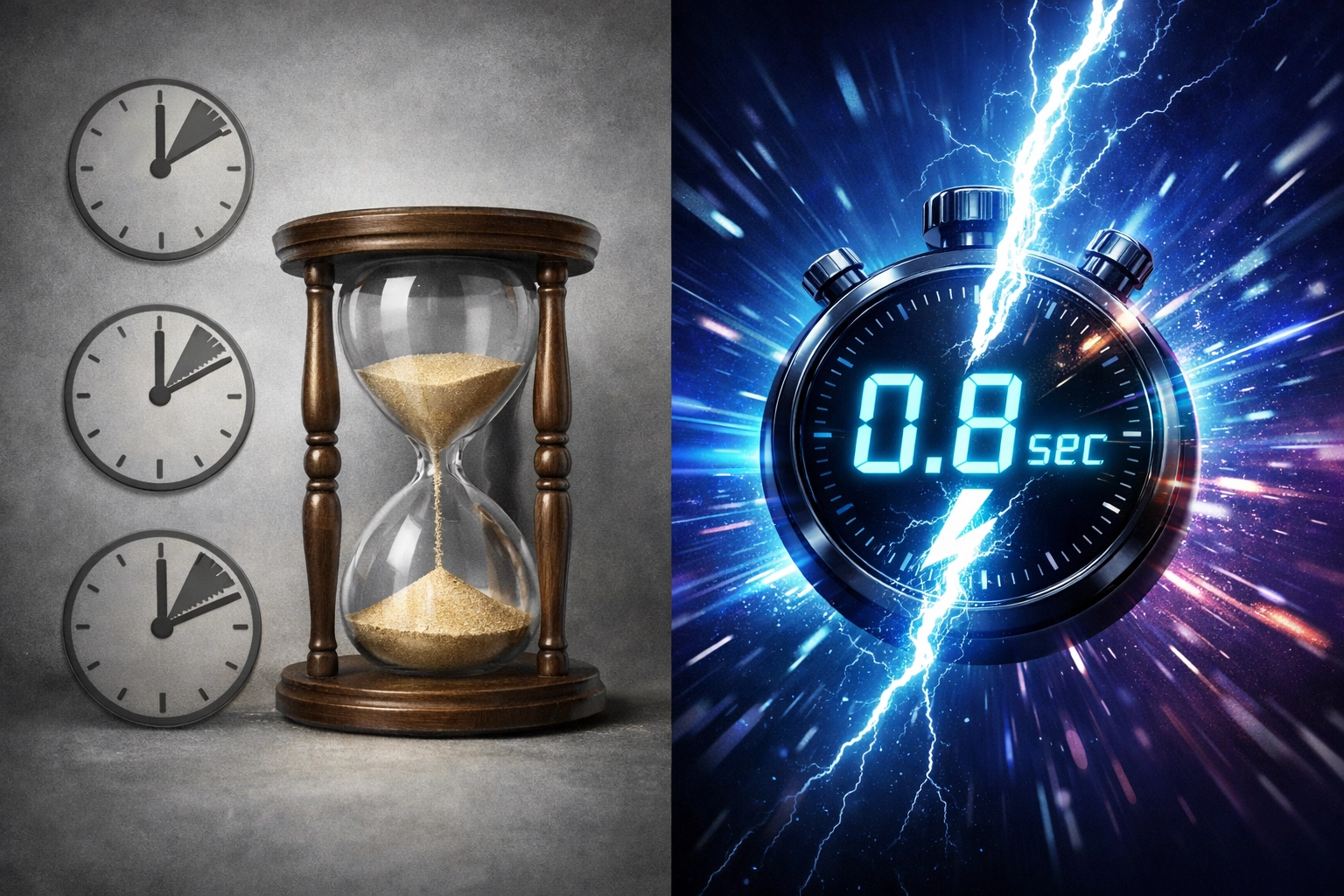 Crypto payment settlement speed comparison: traditional processors take minutes while Larecoin offers instant settlement