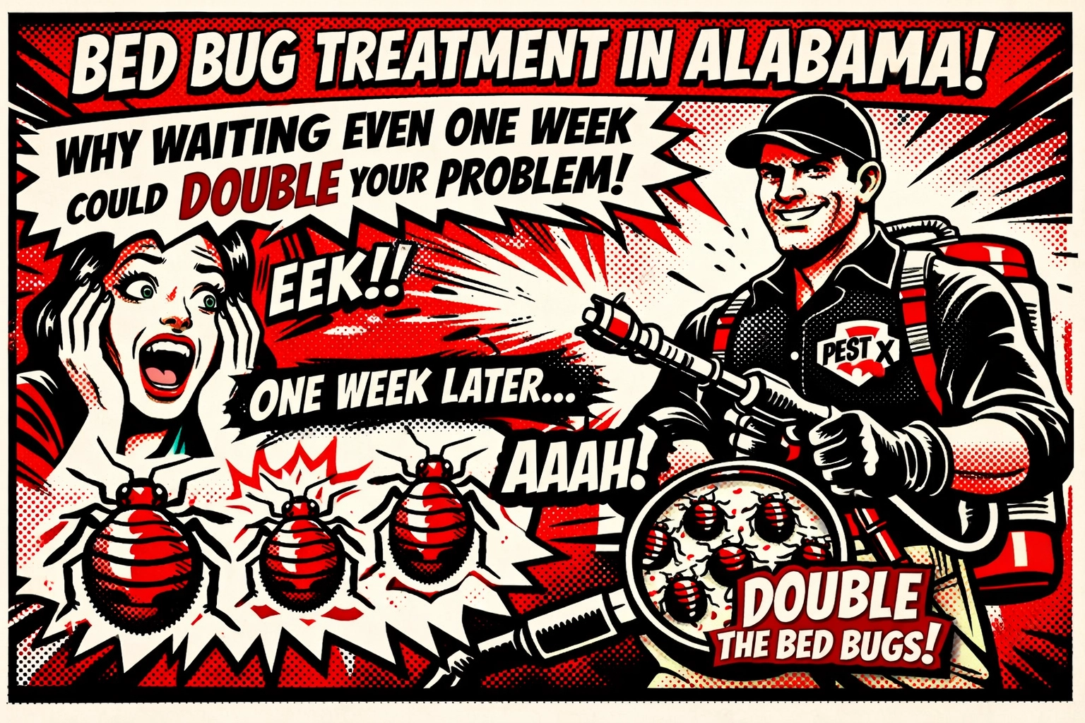 [HERO] Bed Bug Treatment in Alabama: Why Waiting Even One Week Could Double Your Problem