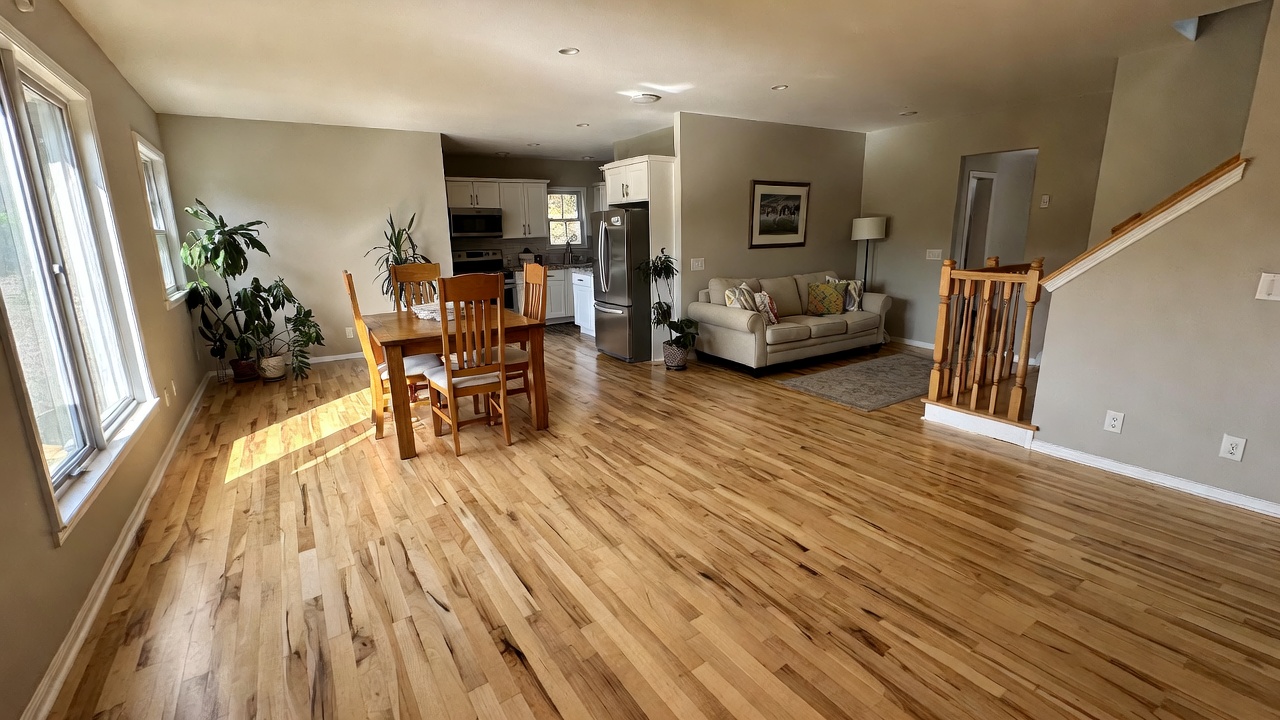 Open-concept Living Space with Hardwood Floors
