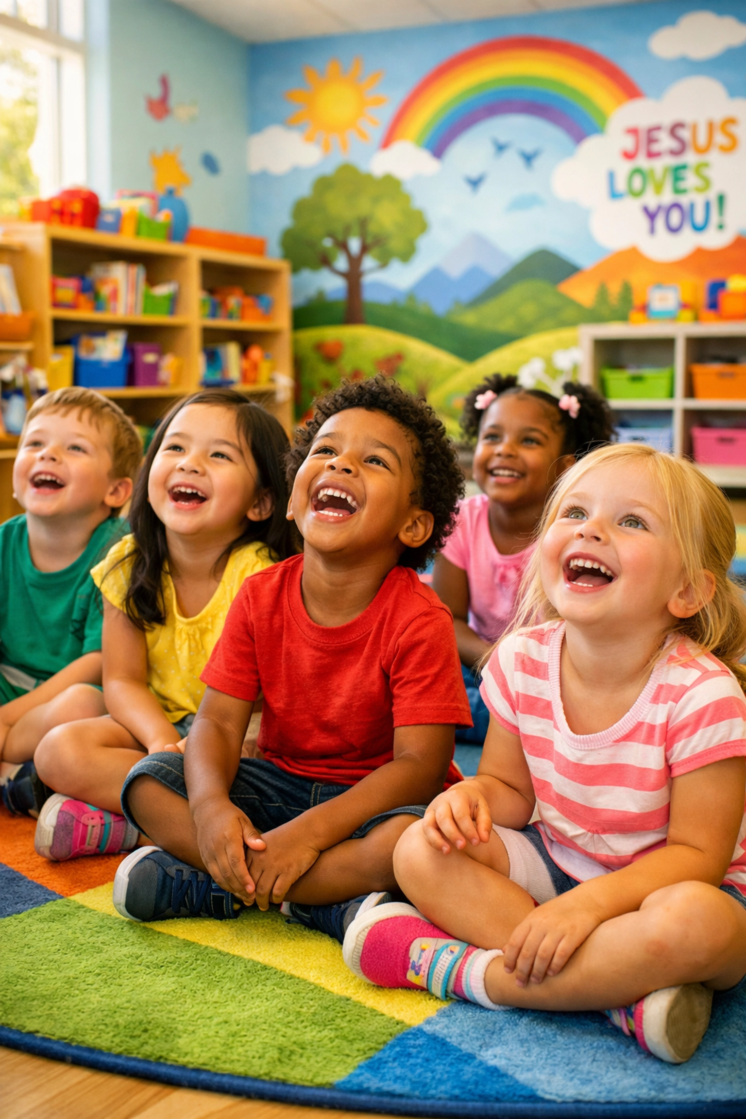 Fun and safe St. George kids ministry room where children learn foundational truths from the Bible.