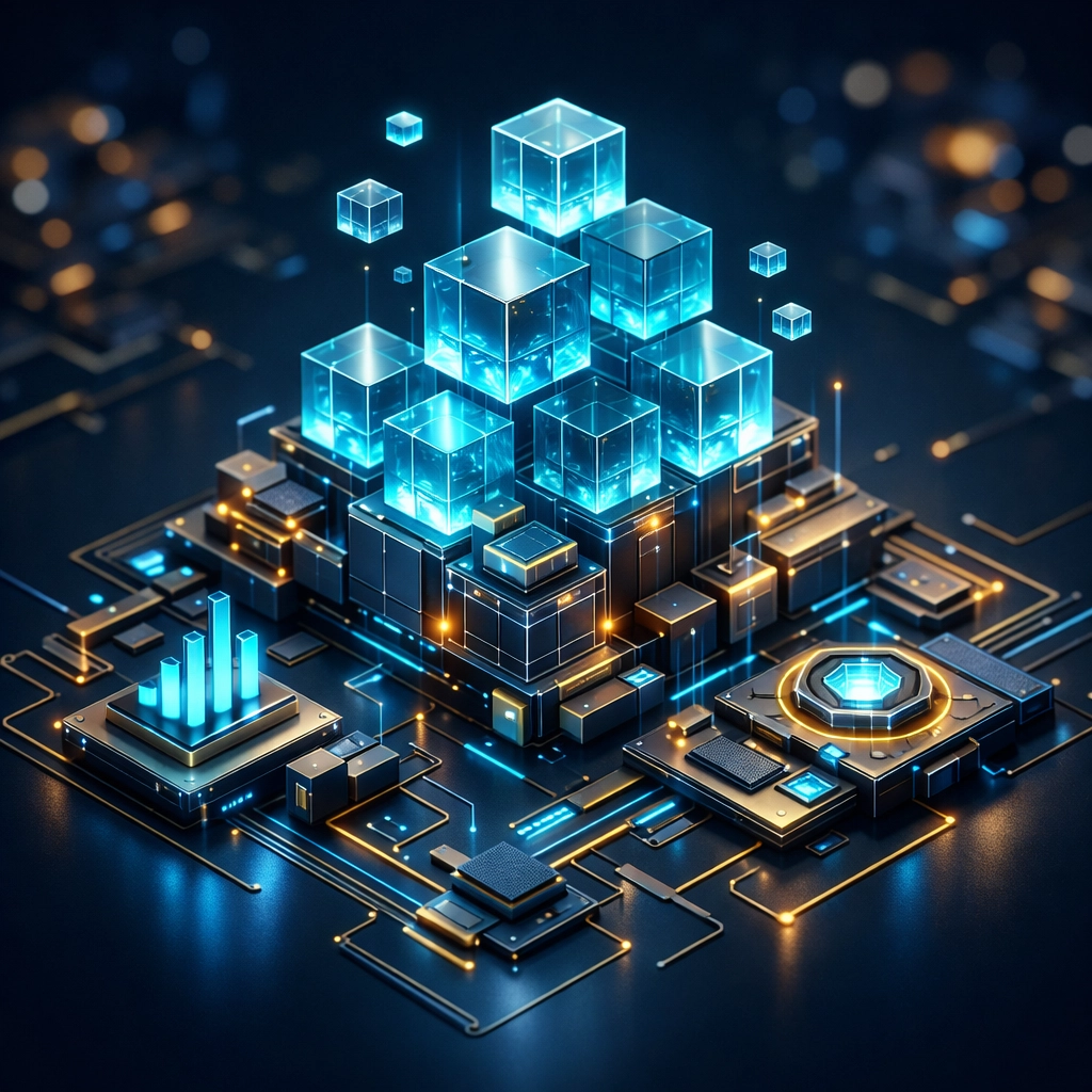 Interconnected digital growth engine representing a scalable recruitment process for private equity portcos.