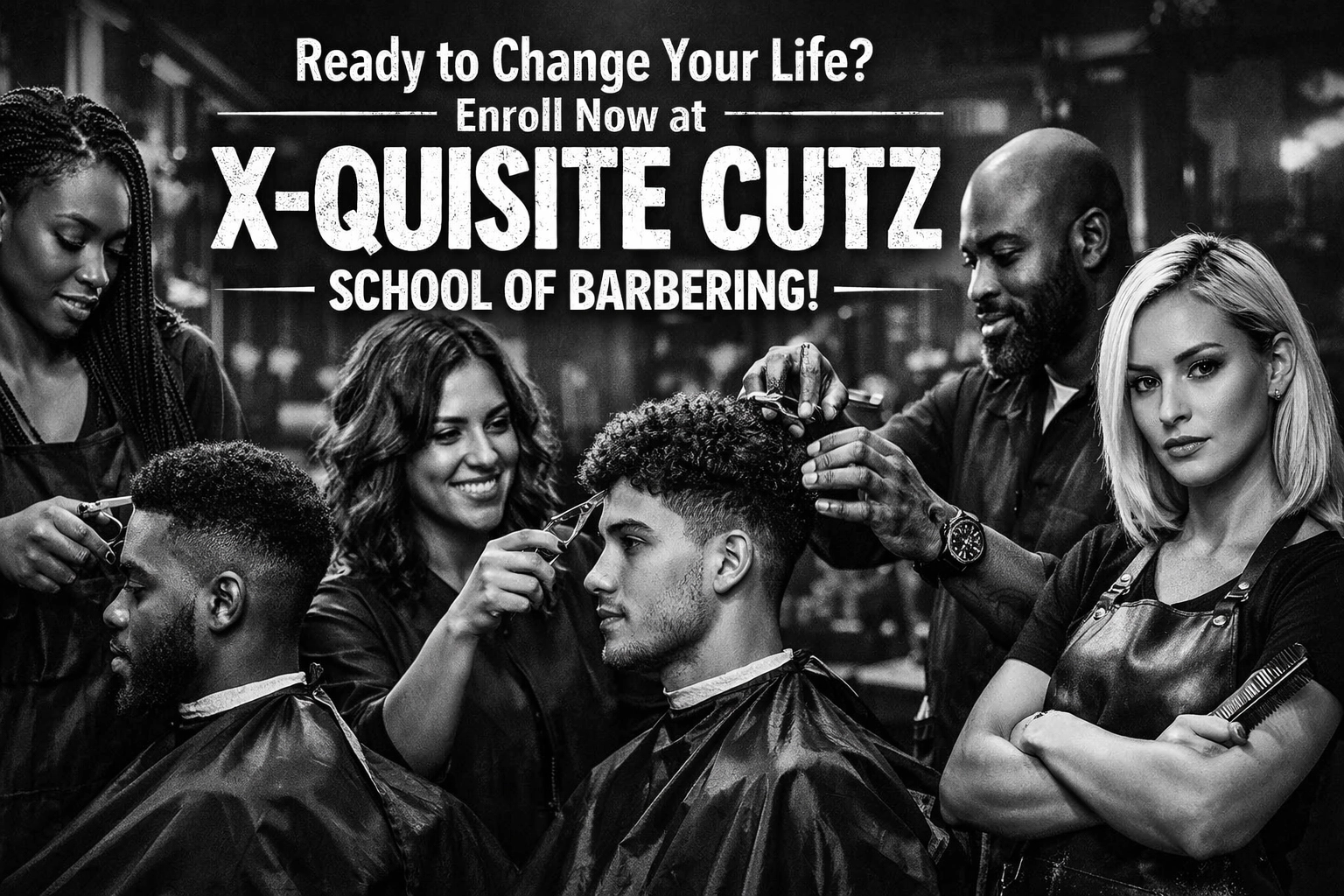 [HERO] Ready to Change Your Life? Enroll Now at X-Quisite Cutz School of Barbering!