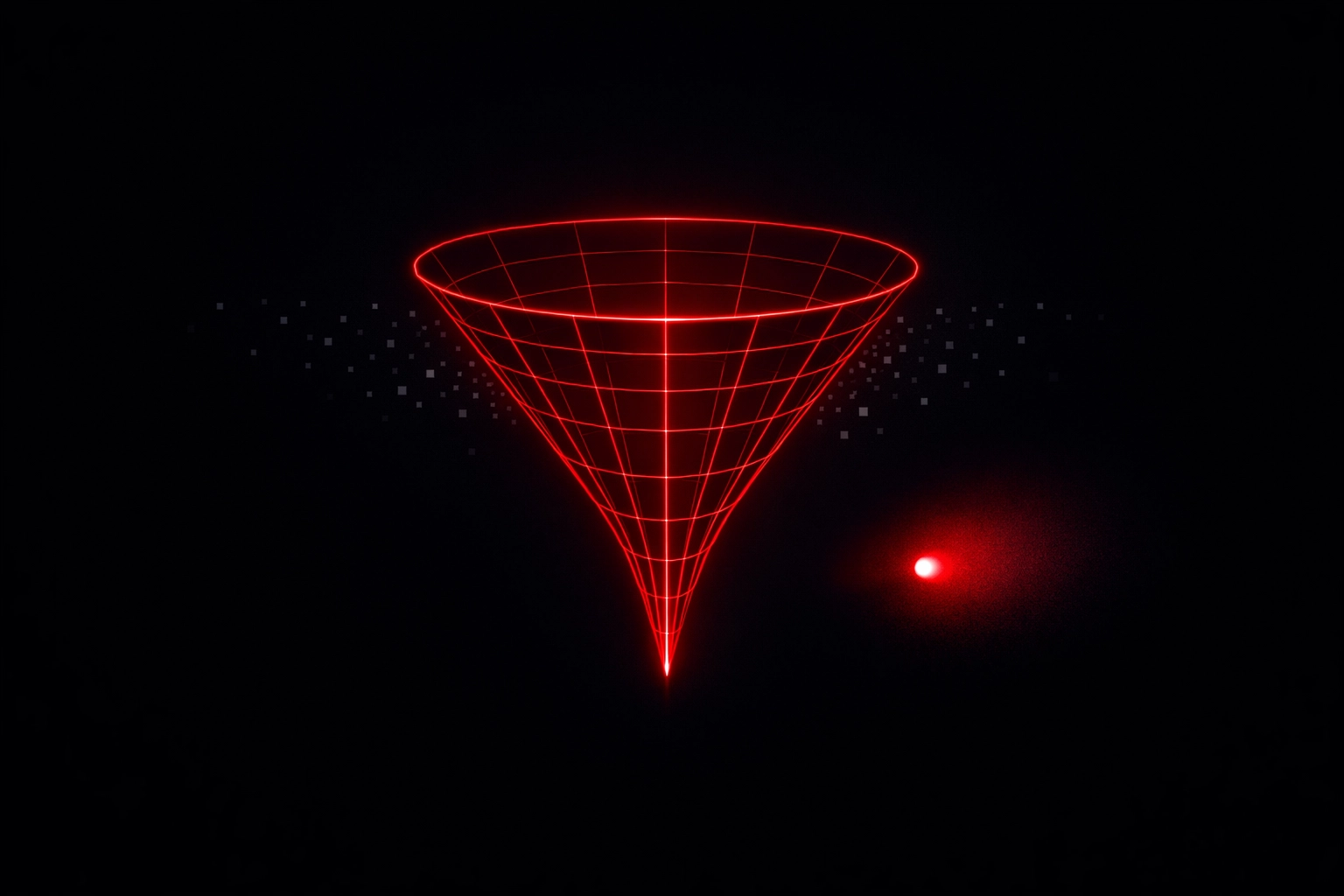 Abstract sales funnel highlighting lost leads caused by slow manual outreach and friction in sales cycles.