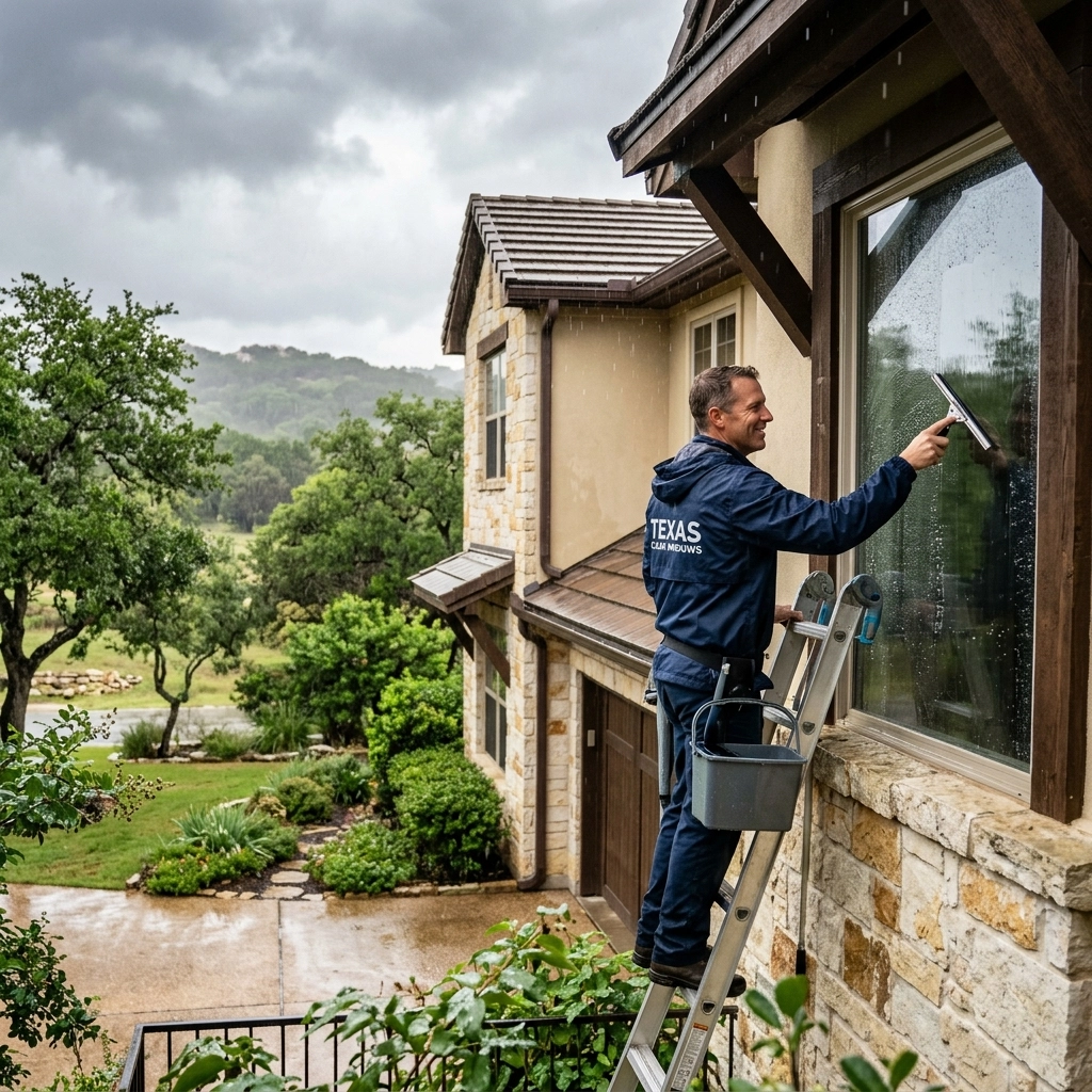 Do You Really Need to Cancel Your Window Cleaning if it Rains? The Truth for Central Texas Homeowners