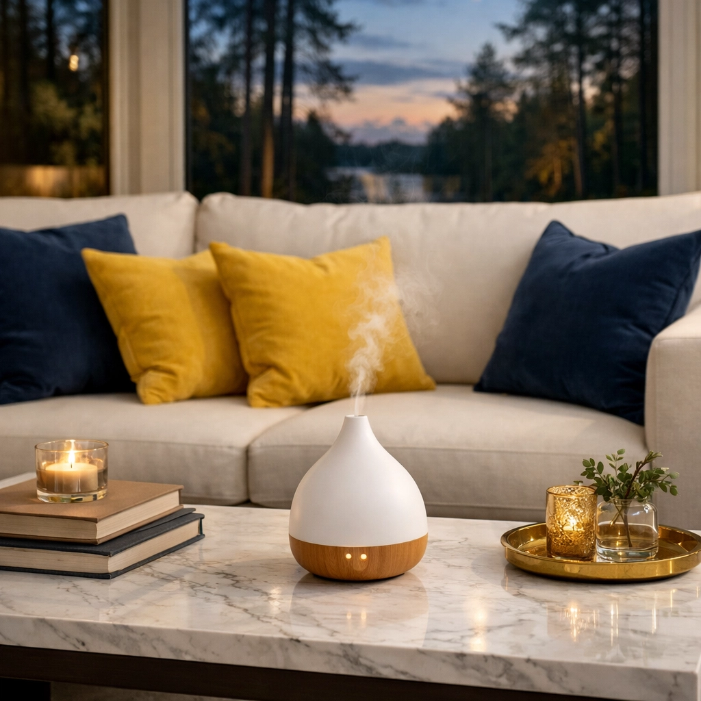 A tranquil, perfectly arranged living room after premium residential cleaning Massachusetts for Dover families.
