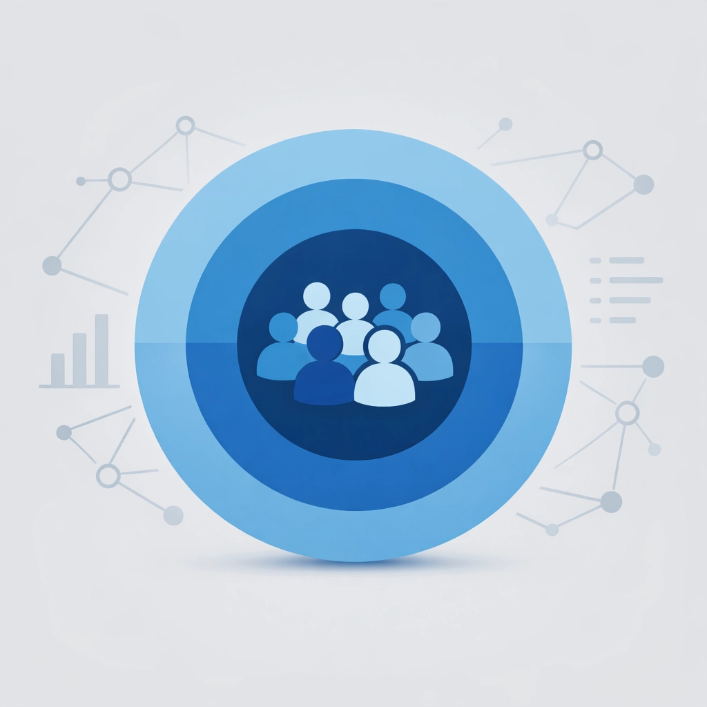 Targeted voter segmentation graphic showing precise audience identification for programmatic political ad campaigns.