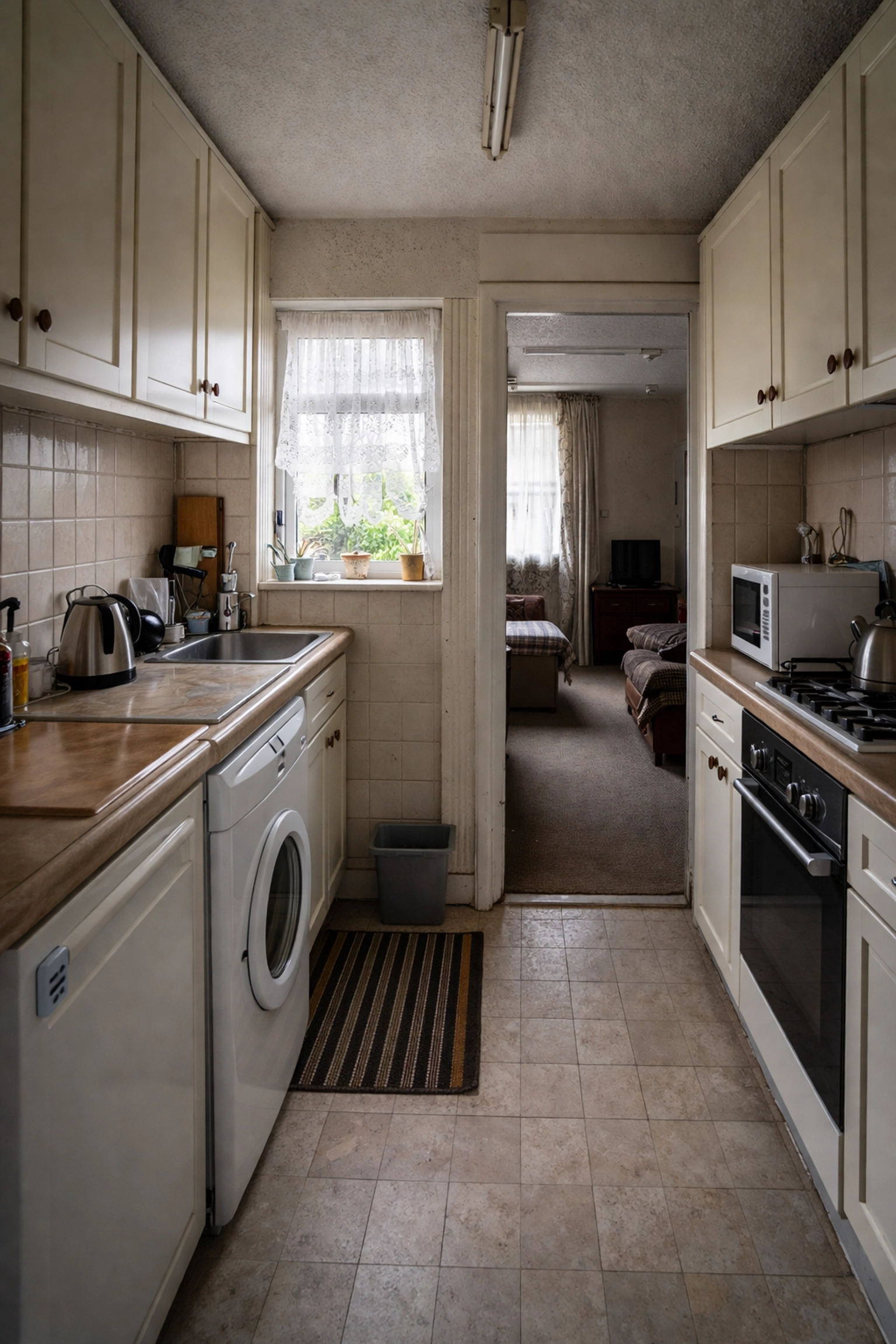 Cramped 1930s galley kitchen in Walthamstow semi-detached before house extension project