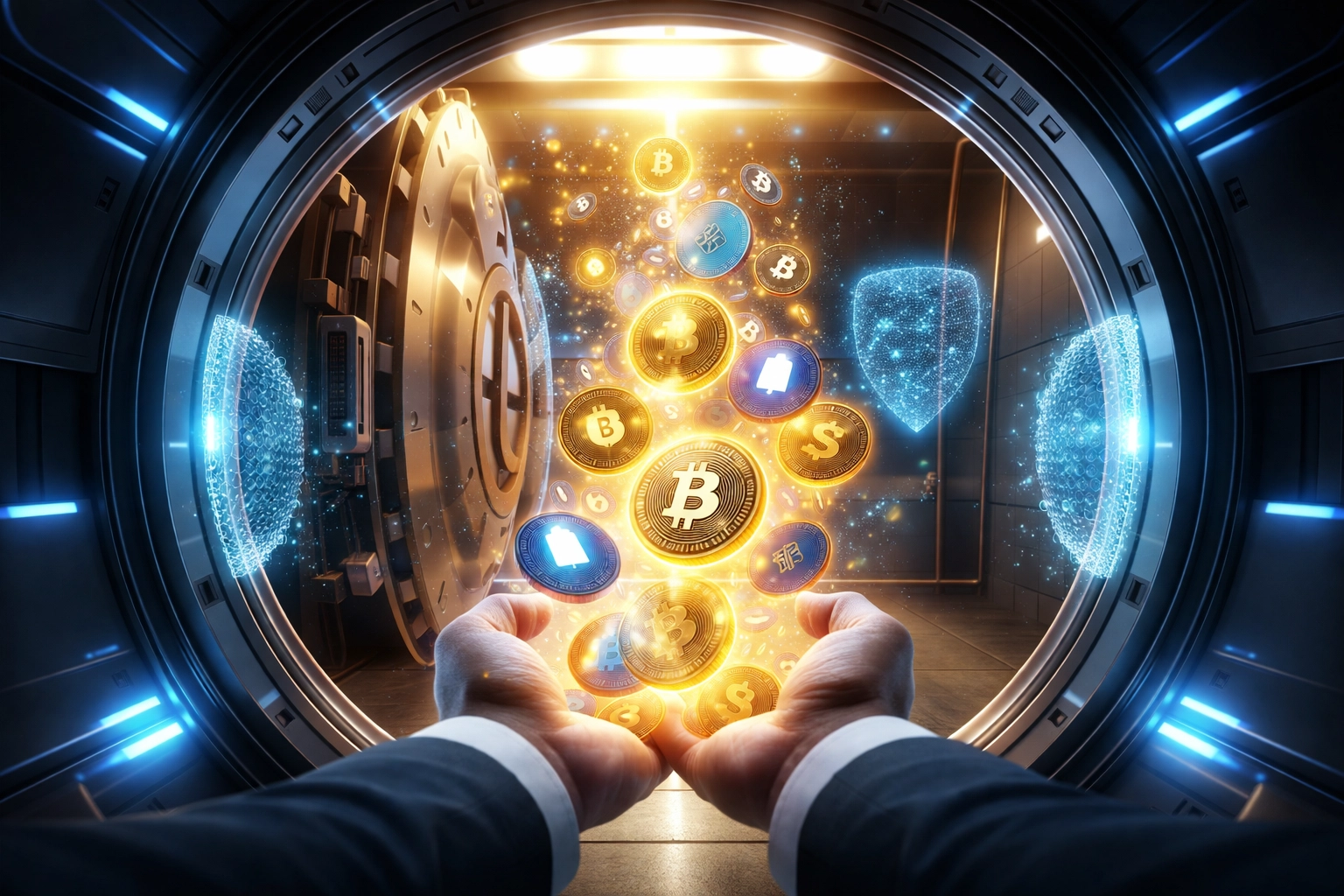 Merchant receives crypto payments directly with Larecoin, illustrating self-custody and financial sovereignty benefits.