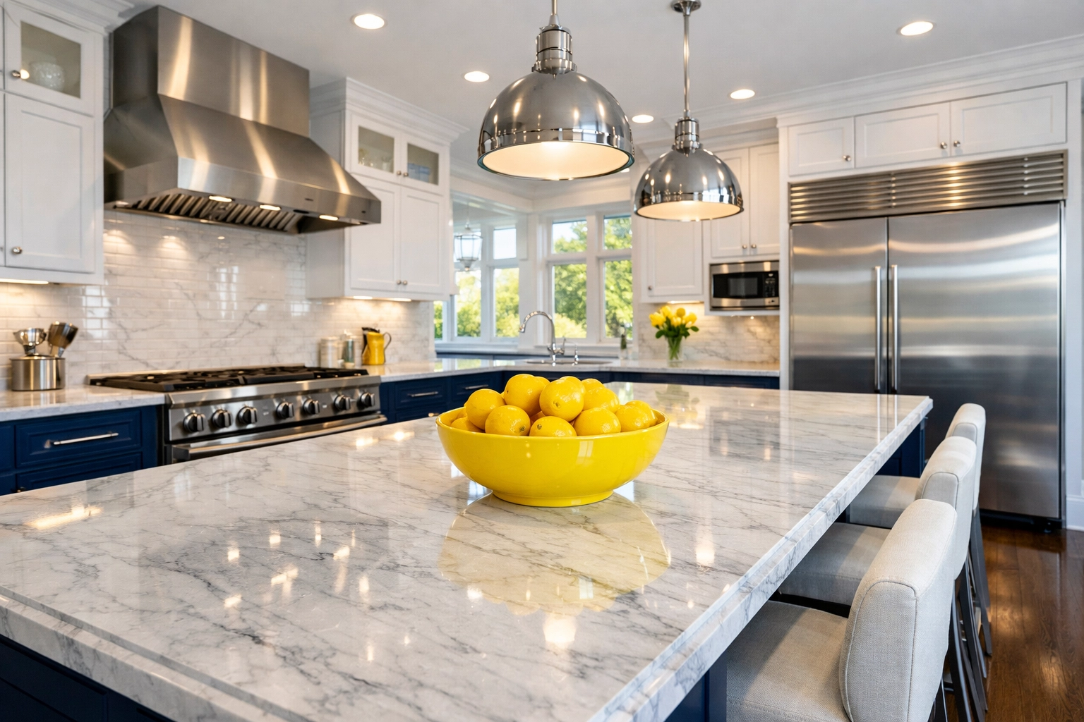 Sparkling modern kitchen after professional House Cleaning Princeton MA service.