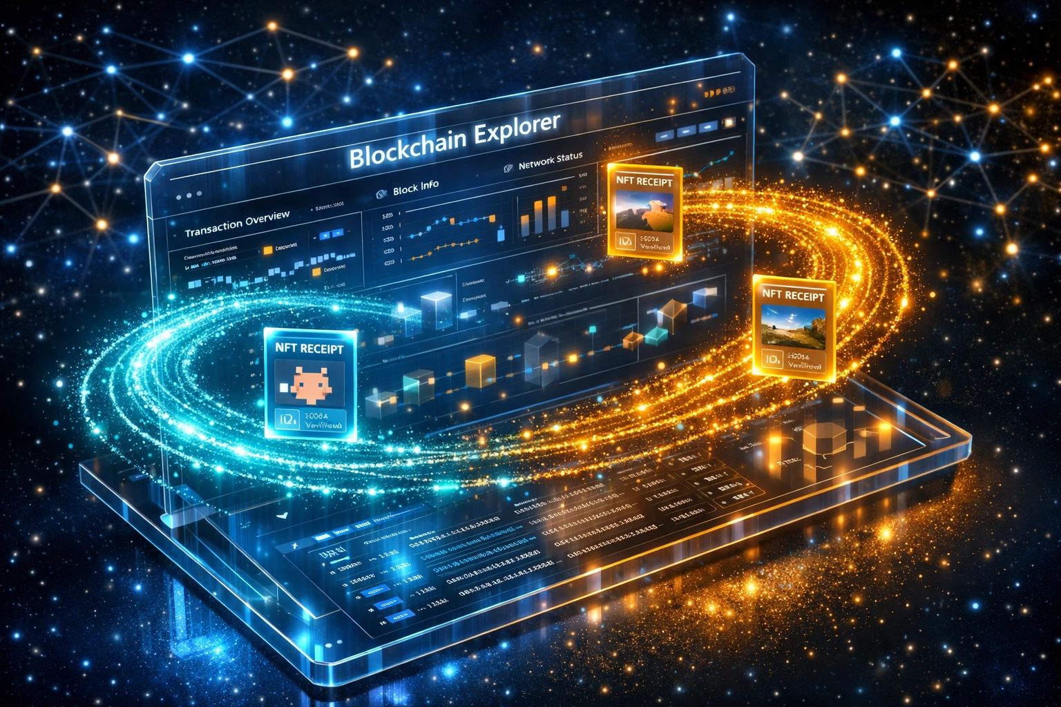 LareScan blockchain explorer displaying transparent crypto transaction streams and NFT receipts