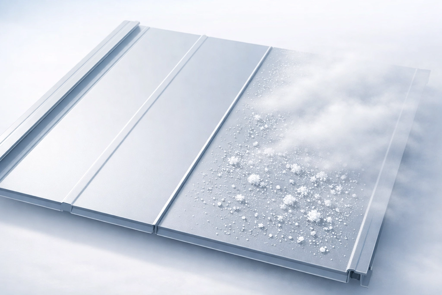 Comparison of salt spray accumulation on metal roofing for Sydney coastal homes.