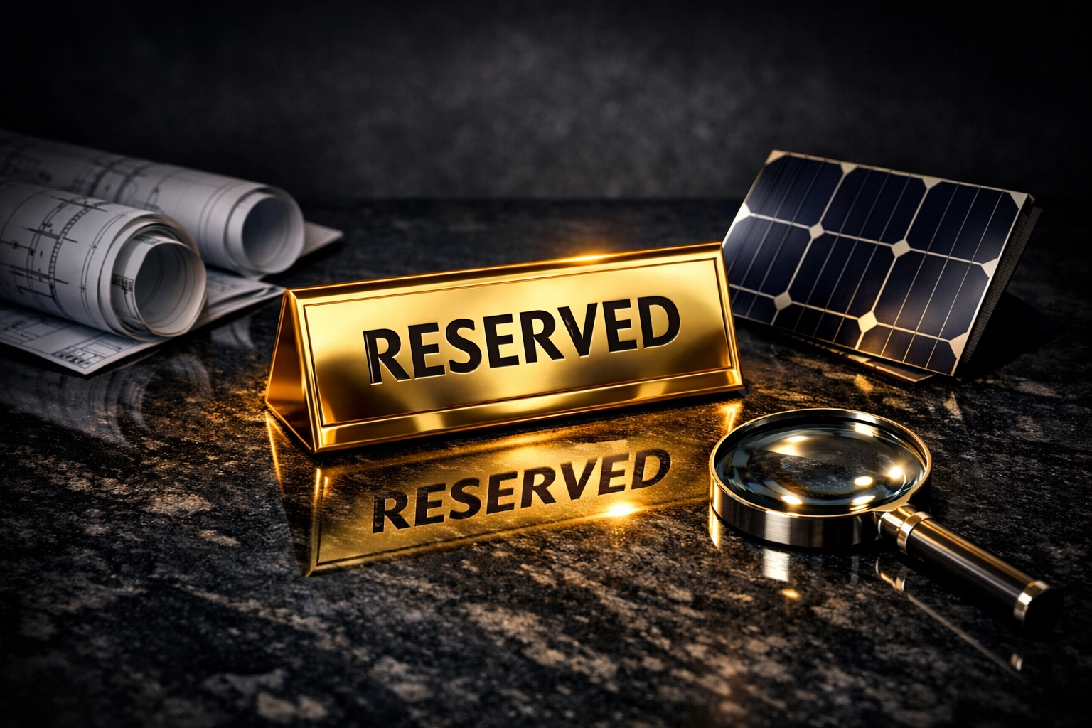 A gold reserved sign symbolizing industry exclusivity for local business owners in Buckeye. A gold reserved sign symbolizing industry exclusivity for local business owners in Buckeye.