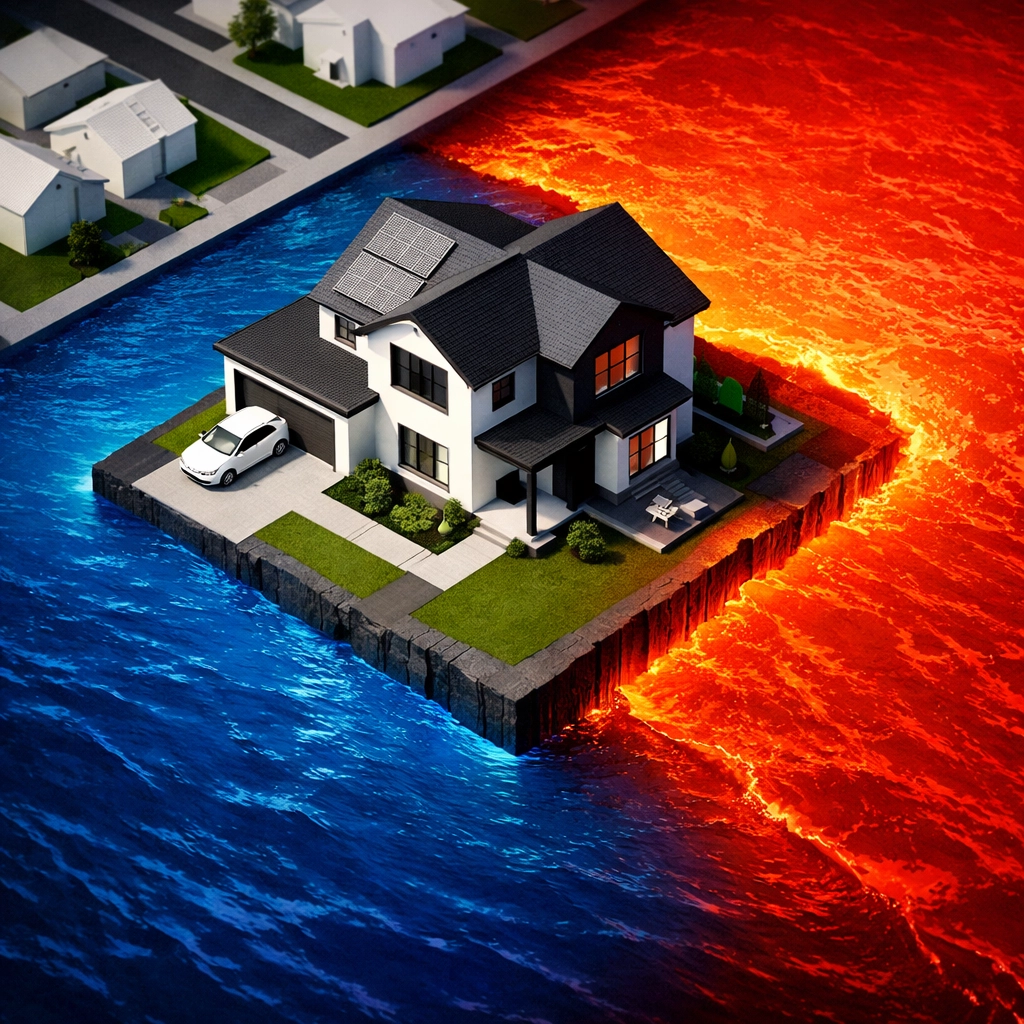 Maison en zone inondable à Québec identifiée sur certificat de localisation