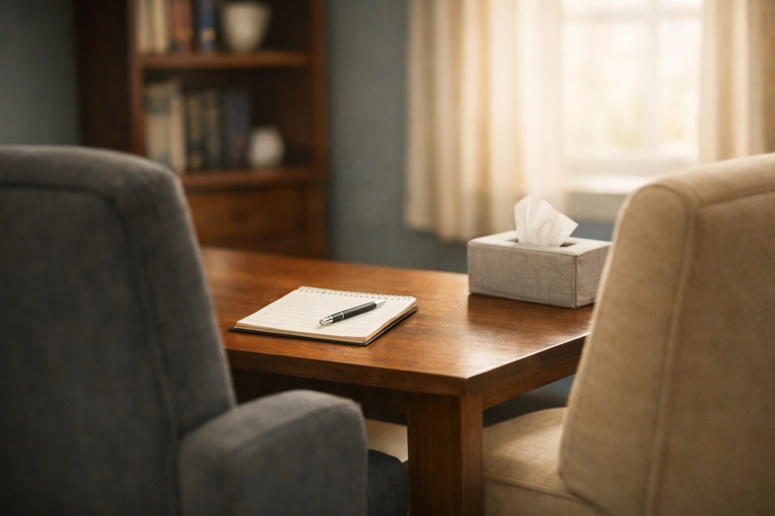 Private attorney consultation room for divorce case discussions with personal attention