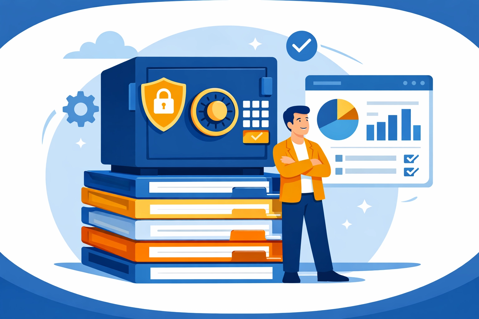 Organized digital tax documents in a secure vault helping a concierge tax pro maximize tax refunds.