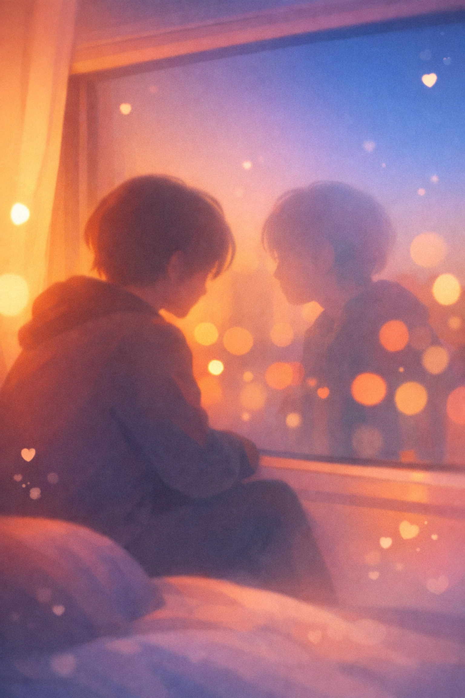 Person sitting by window at night experiencing racing thoughts and late-night overthinking