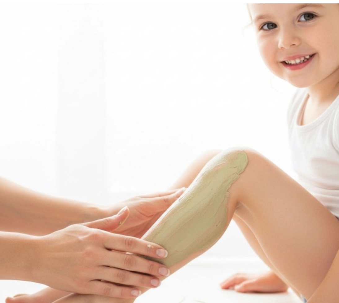 Clayer French Green Clay Application on Child