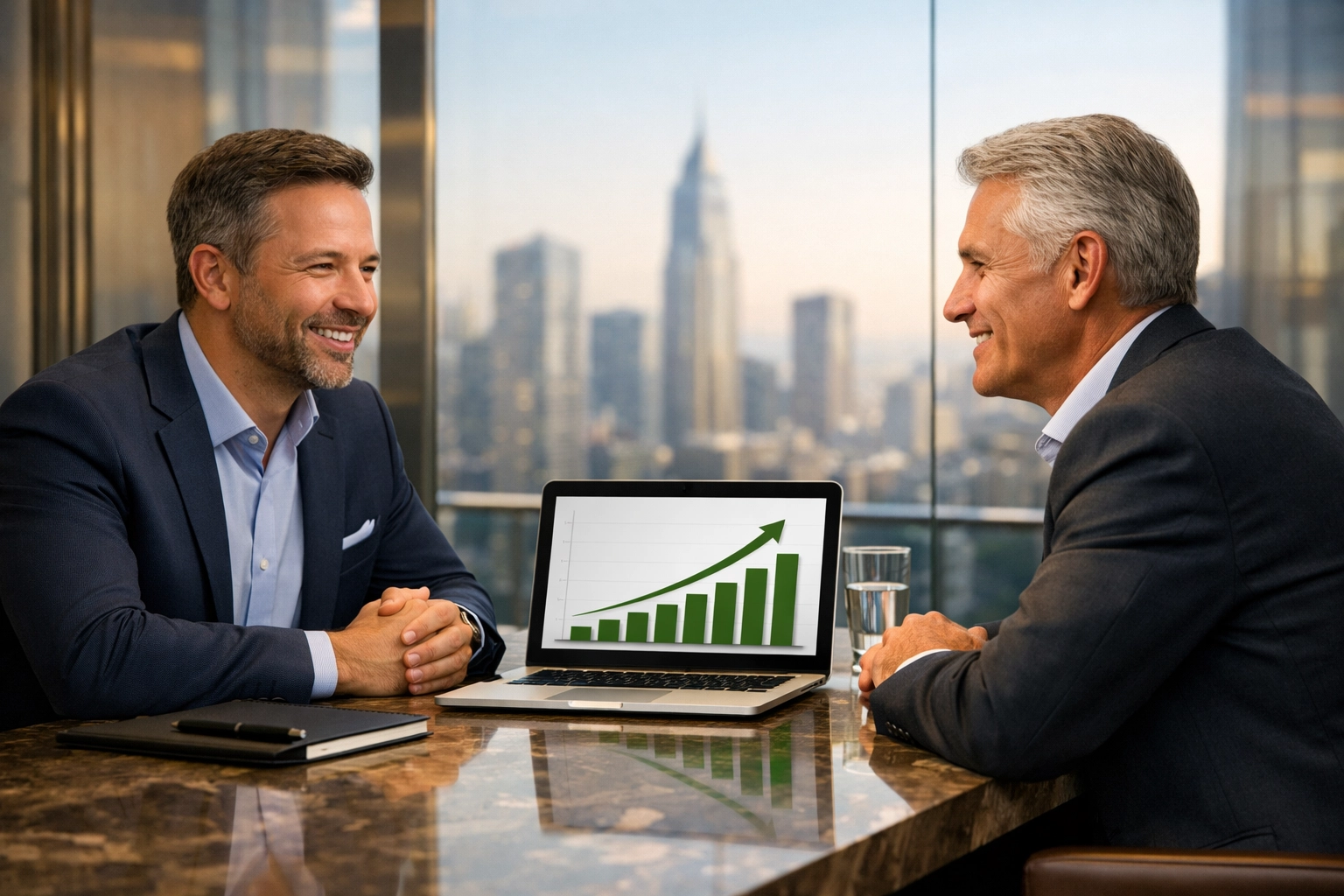 SnowGeek Solutions consultant presenting ServiceNow ROI and license audit results to a business executive.