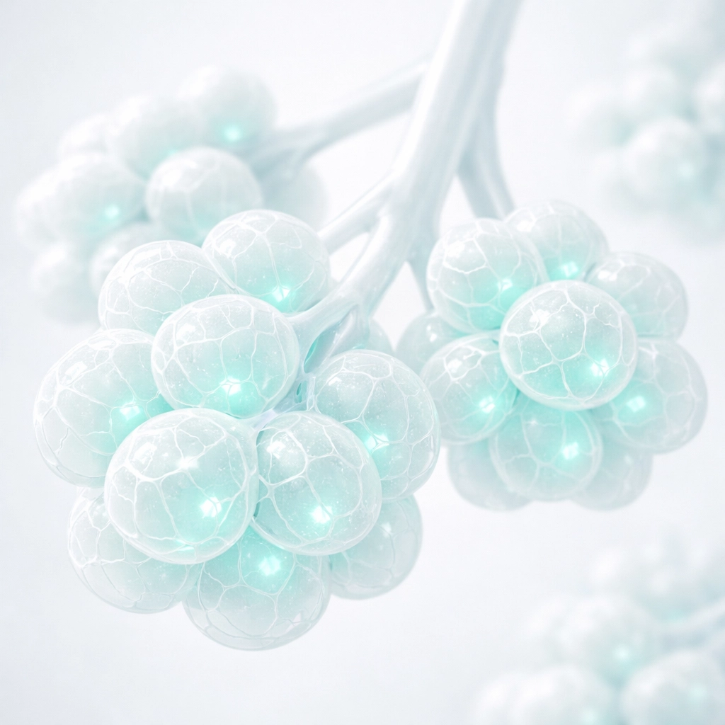 Microscopic view of lung tissue showing cellular repair and improved respiratory health.