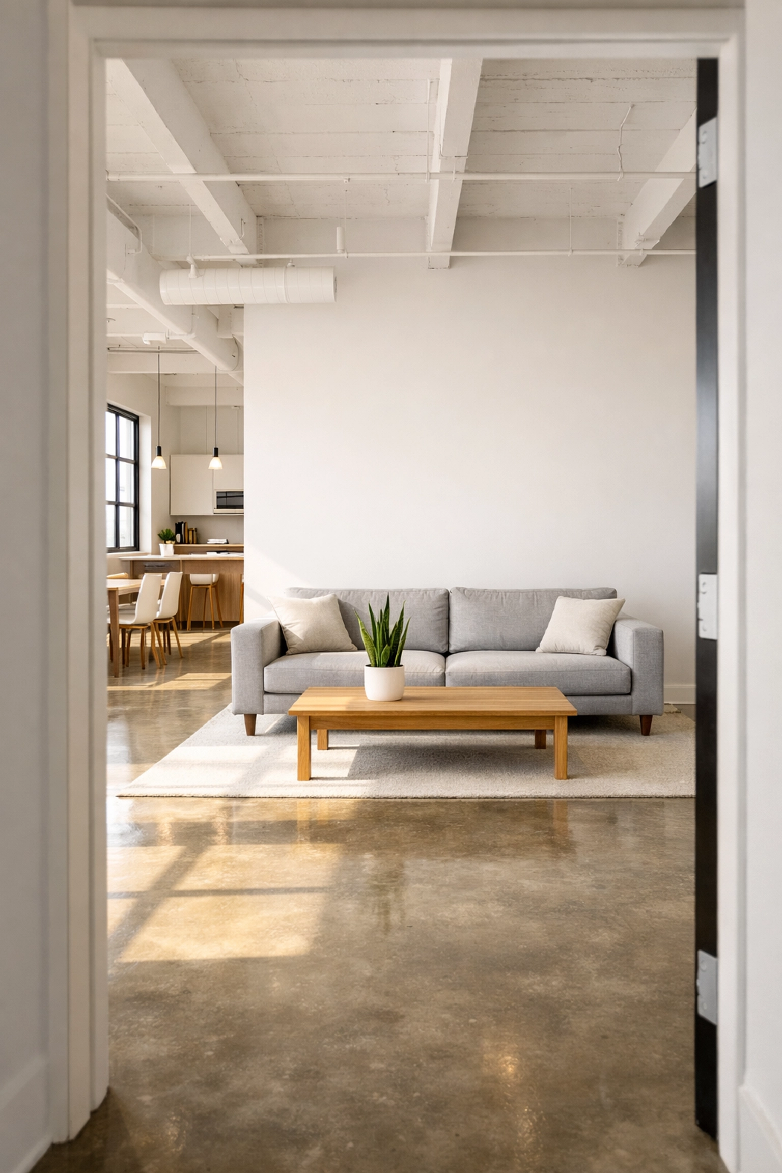 Sun-drenched, professionally staged Detroit loft ready for a 5-star tenant move-in.