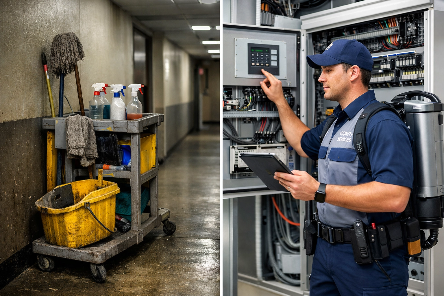 Comparison of basic cleaning vs comprehensive janitorial services in NYC commercial property