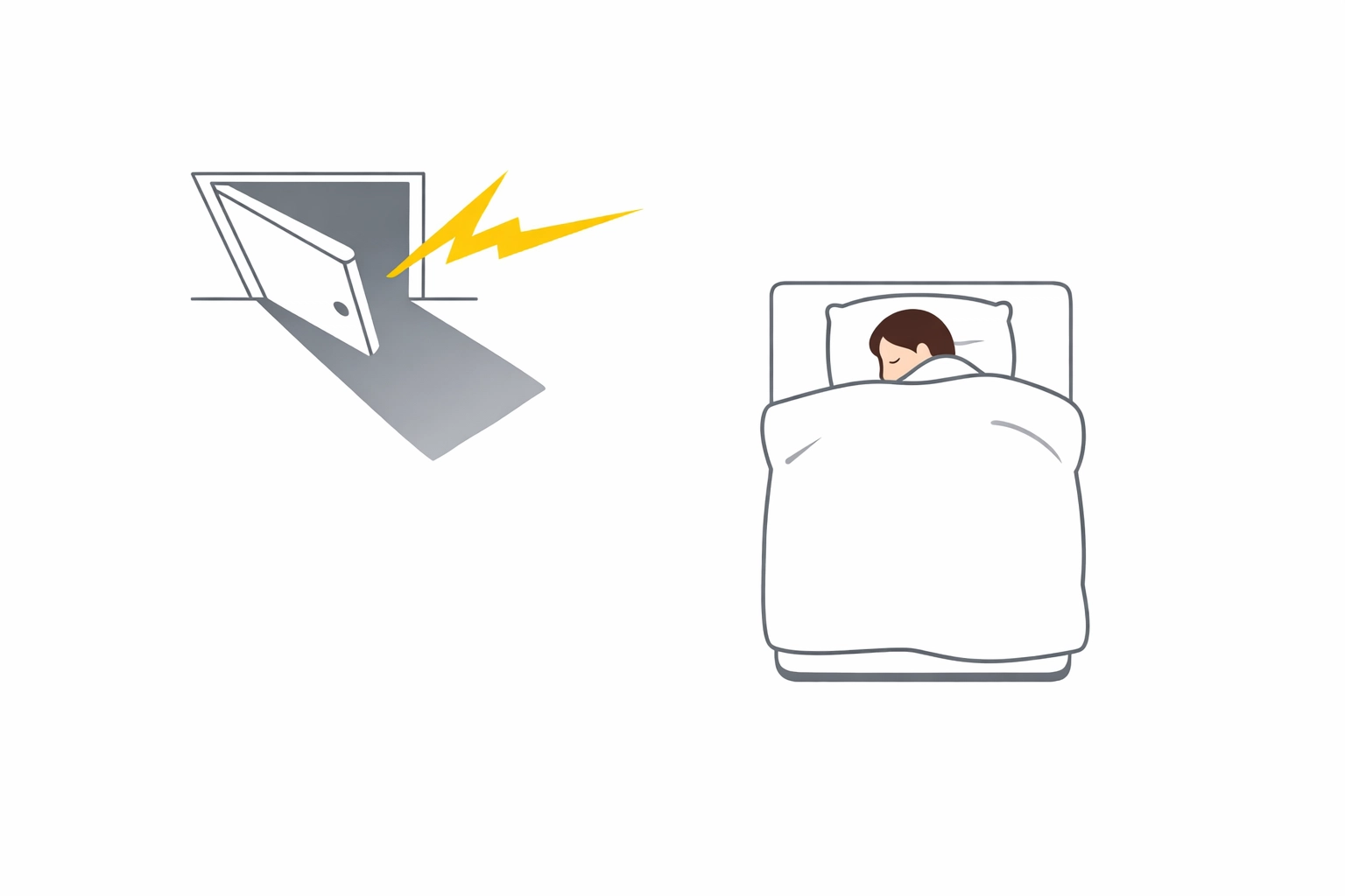 Squeaky bedroom door causing sleep disruption in a North Vancouver home.