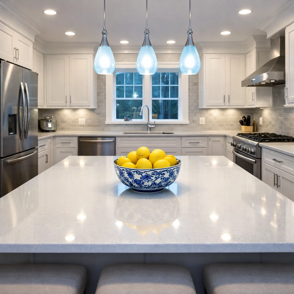 A sparkling clean kitchen in Westborough after a professional weekly house cleaning session by The Cleaning Ninjas.