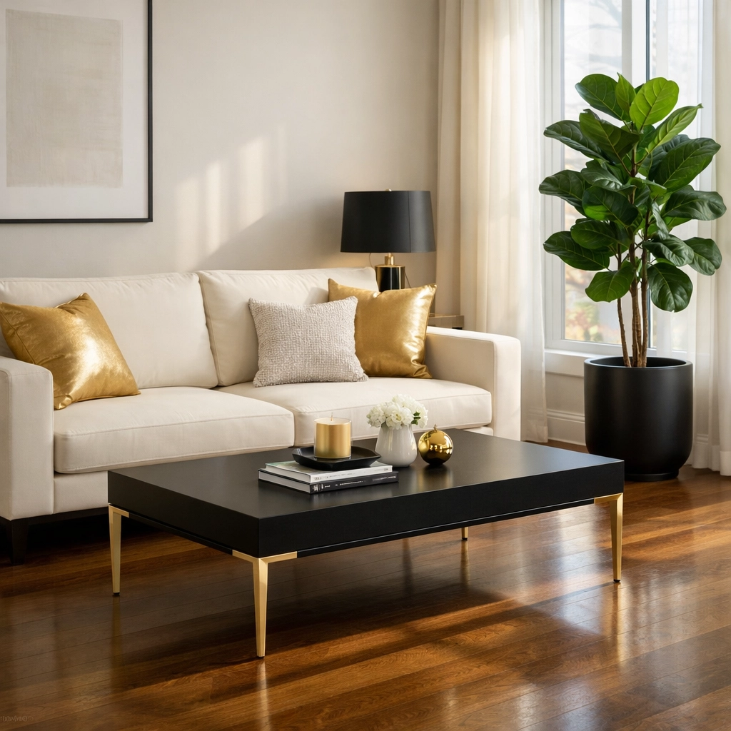 Well-maintained rental property living room ready for mid-term inspection