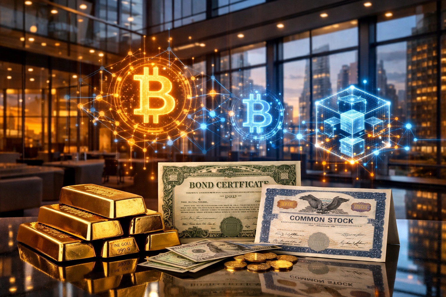 Traditional assets merging with Bitcoin and digital investments in institutional portfolio