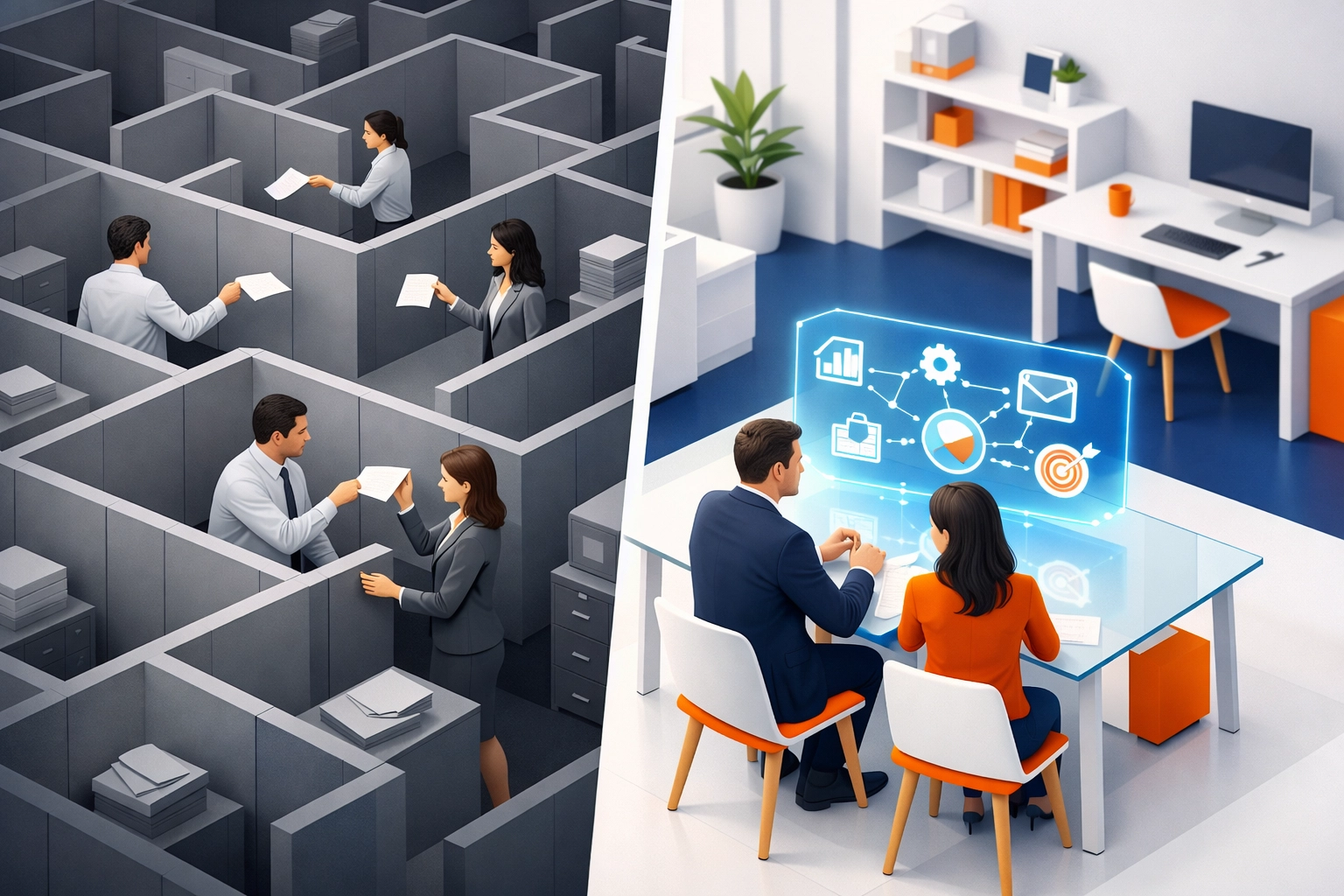 Comparing a direct Zoho consulting service to a complex agency with many middlemen.