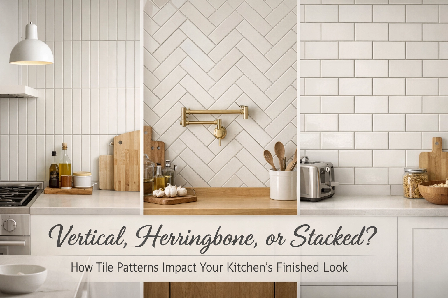 [HERO] Vertical, Herringbone, or Stacked? How Tile Patterns Impact Your Kitchen’s Finished Look