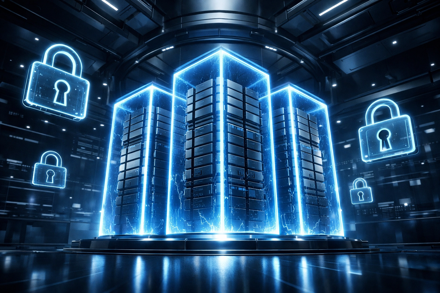 Digital vault showing immutable backup protection