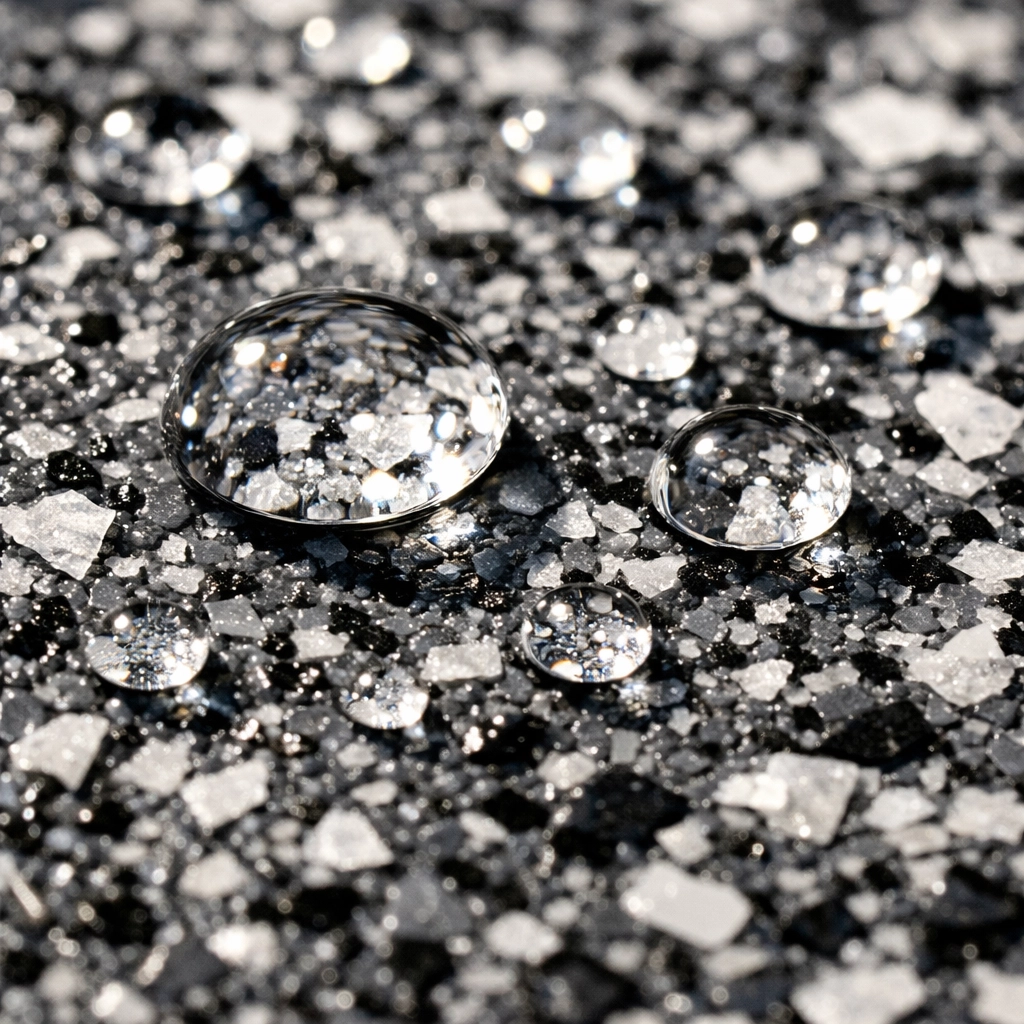 Moisture-resistant epoxy garage floor with slip-resistant texture and decorative flakes in Madison MS.