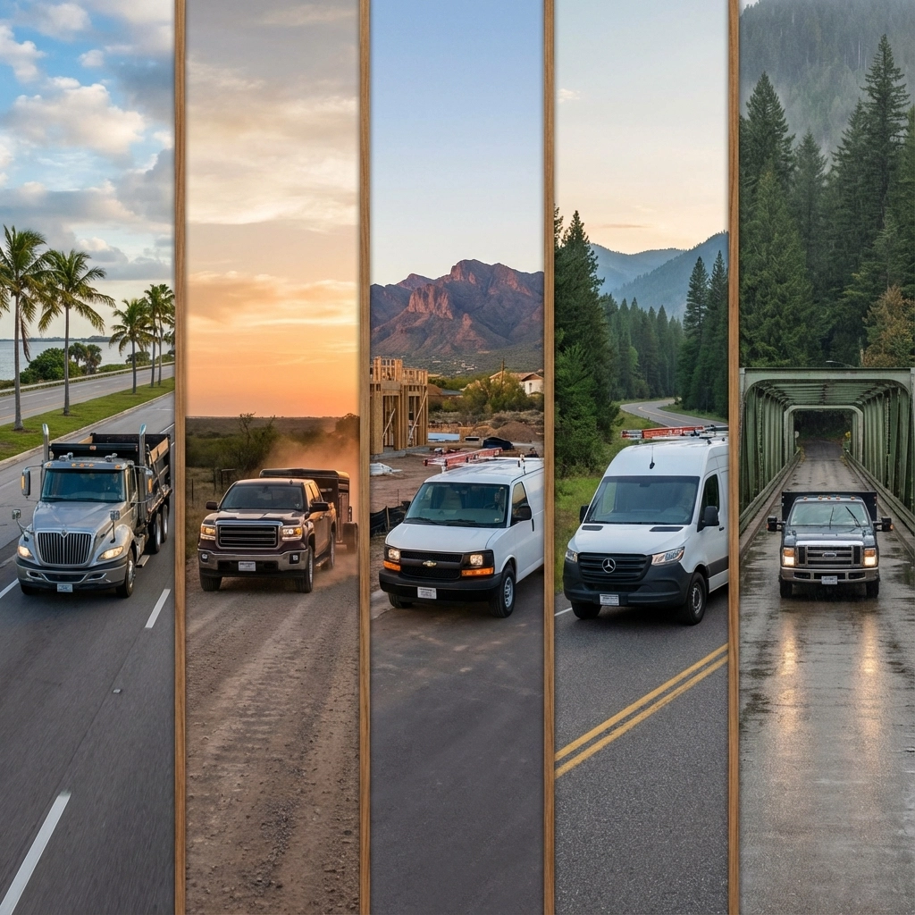 Commercial Auto Insurance for Contractors in FL, TX, AZ, ID, and WA